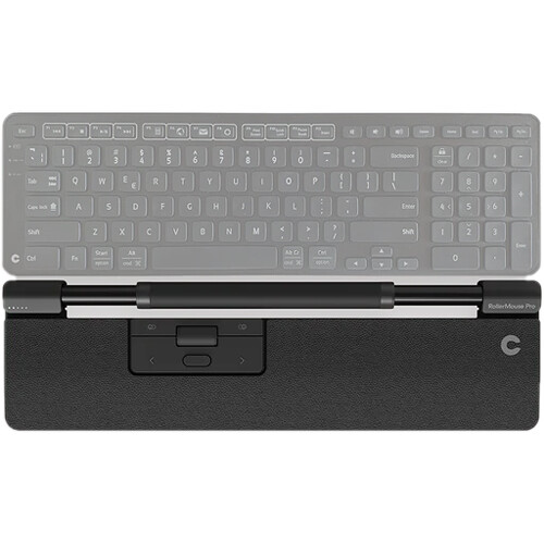 Contour Design RM Pro wired slim wrist rest in vegan leather for keyboard workstations — view 3