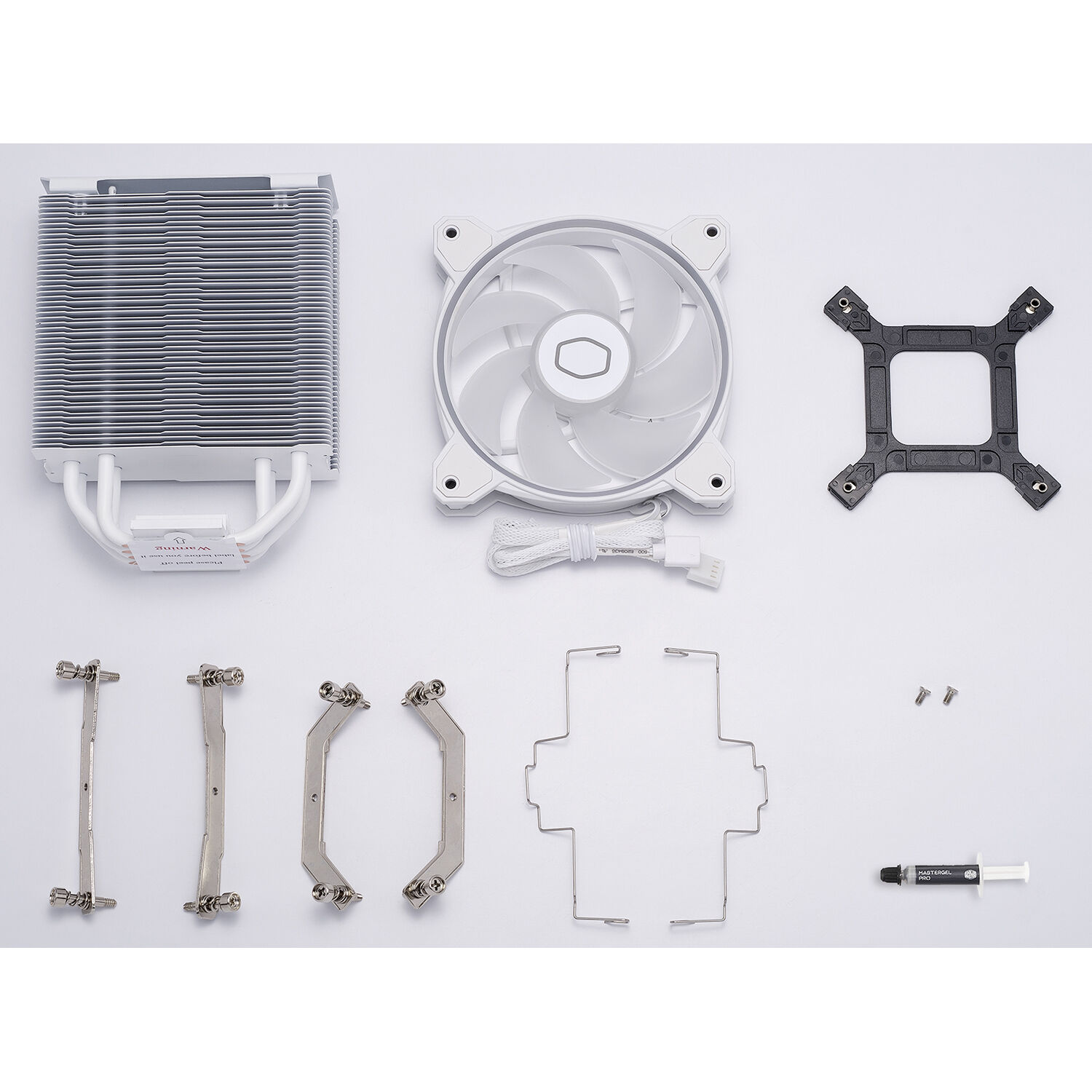 Cooler Master Hyper 212 Halo White tower CPU cooler with white heatsink and ARGB fan — view 12