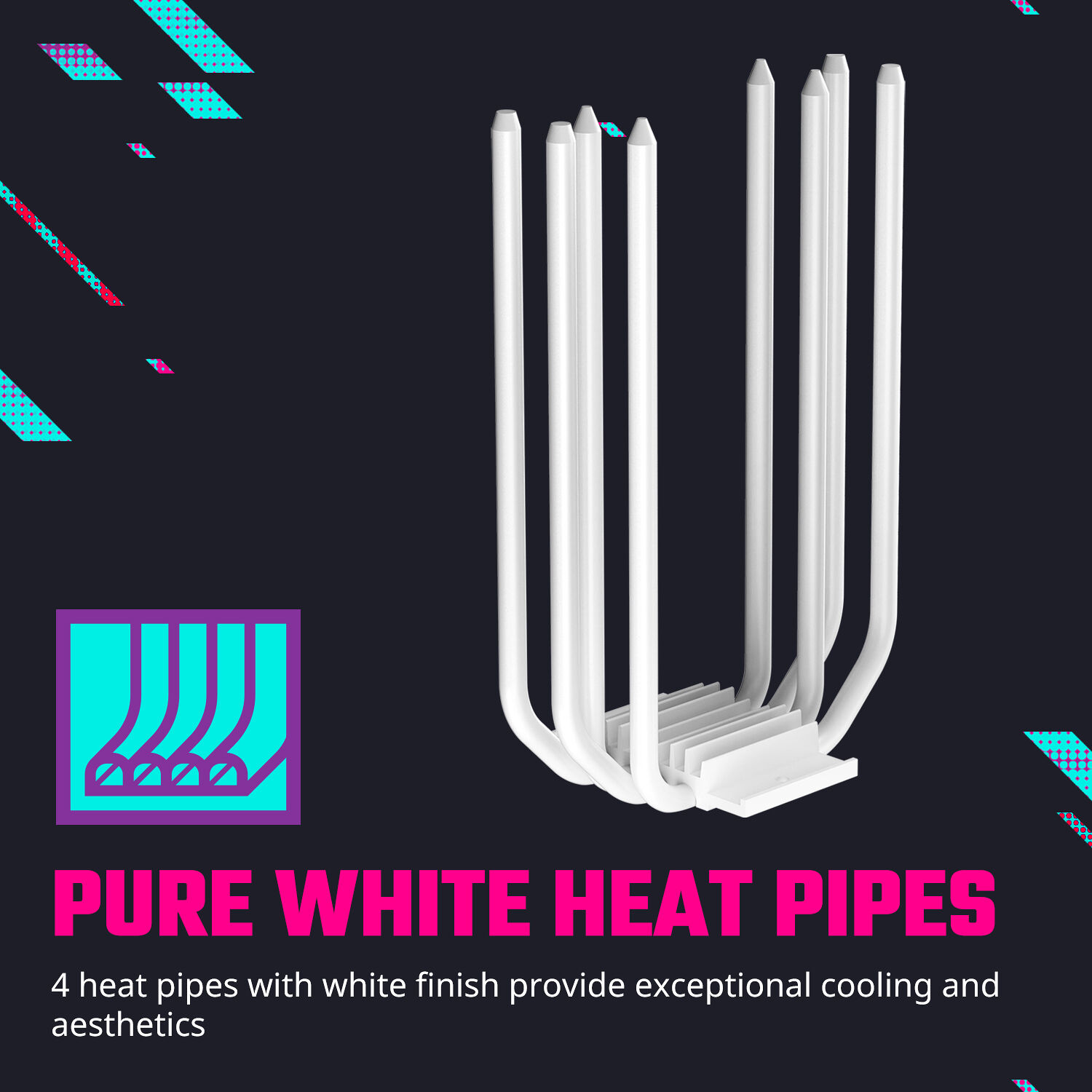 Cooler Master Hyper 212 Halo White tower CPU cooler with white heatsink and ARGB fan — view 18