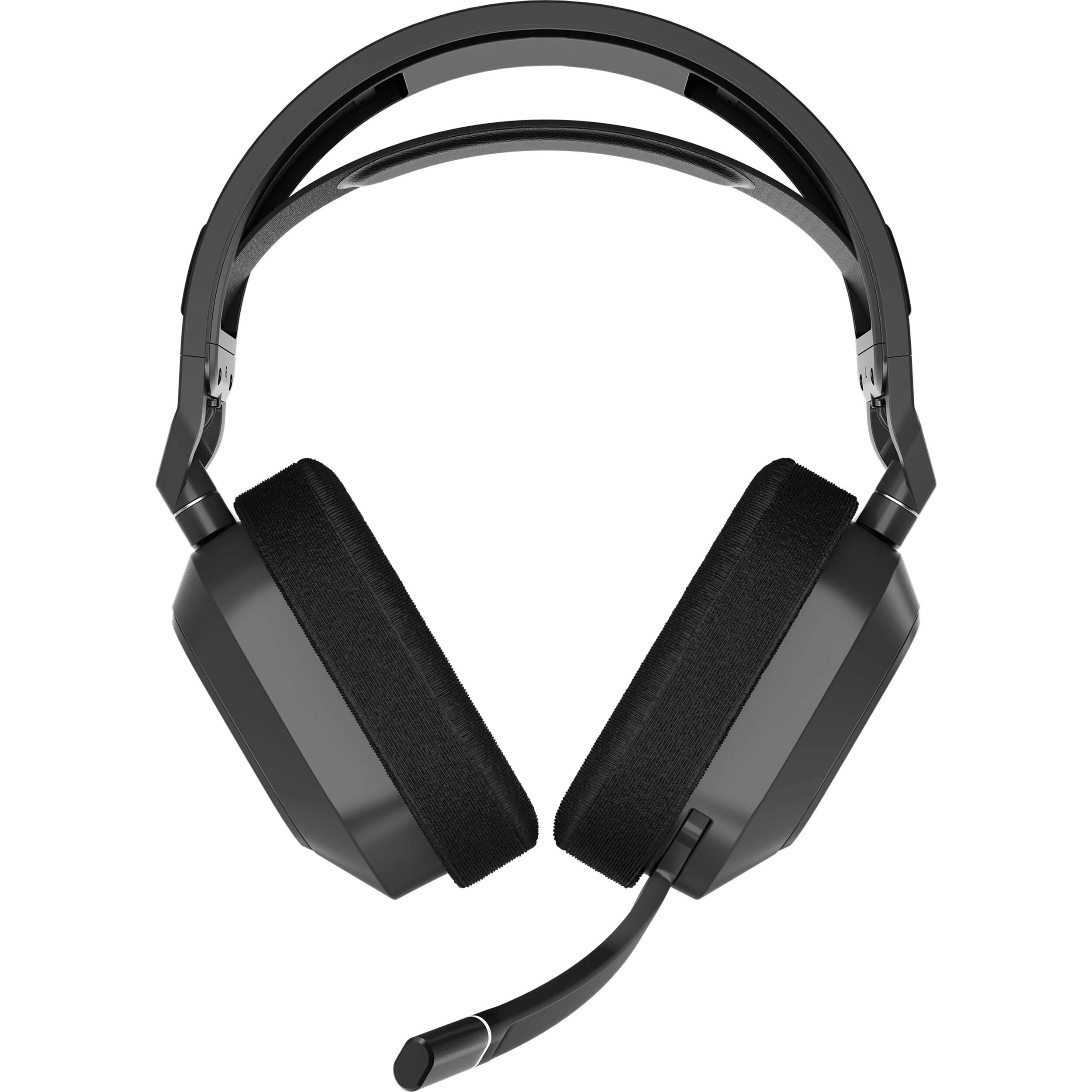 Corsair HS80 MAX Wireless Headset in Steel Gray, over-ear wireless gaming headset with broadcast-grade microphone — view 2