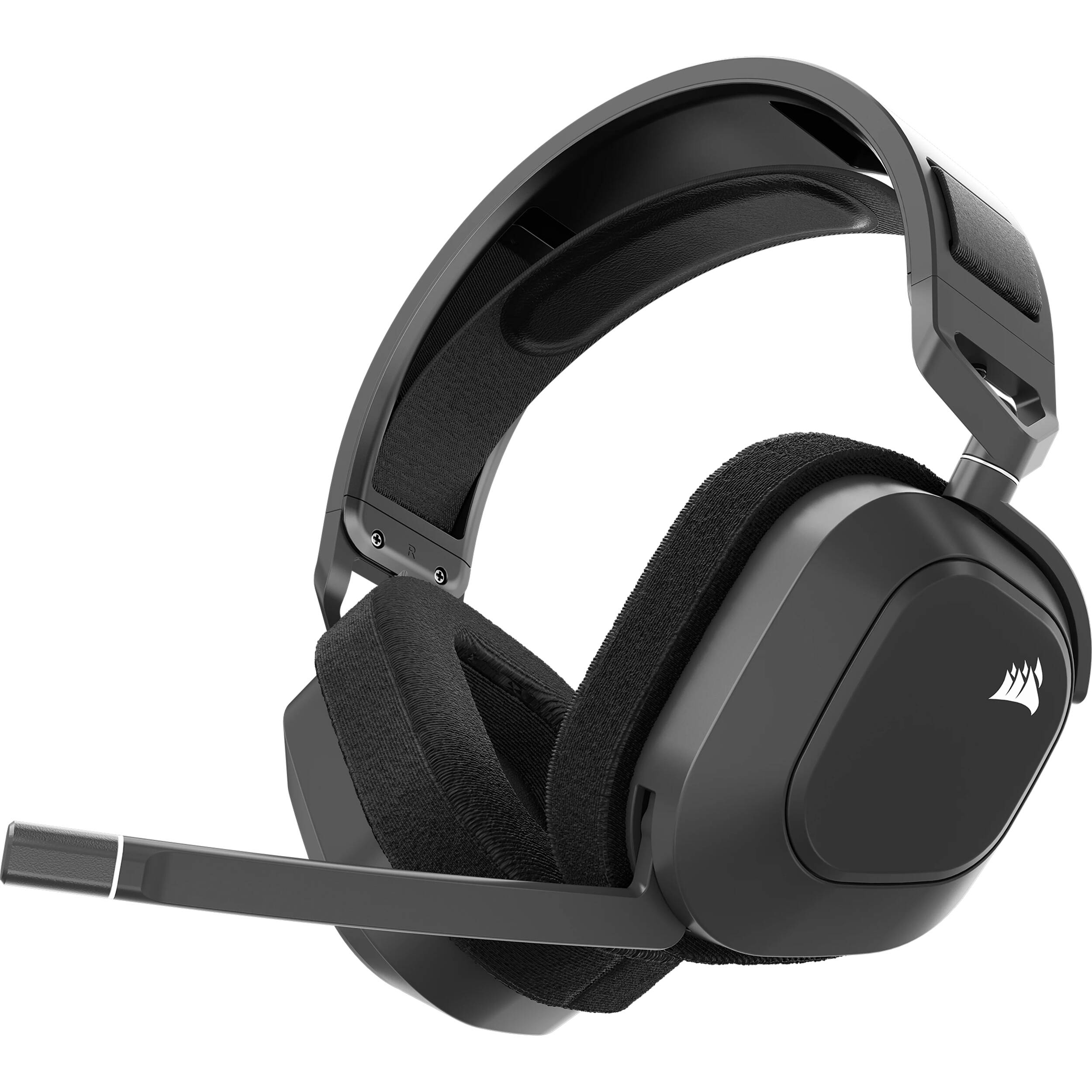 Corsair HS80 MAX Wireless Headset in Steel Gray, over-ear wireless gaming headset with broadcast-grade microphone — view 4