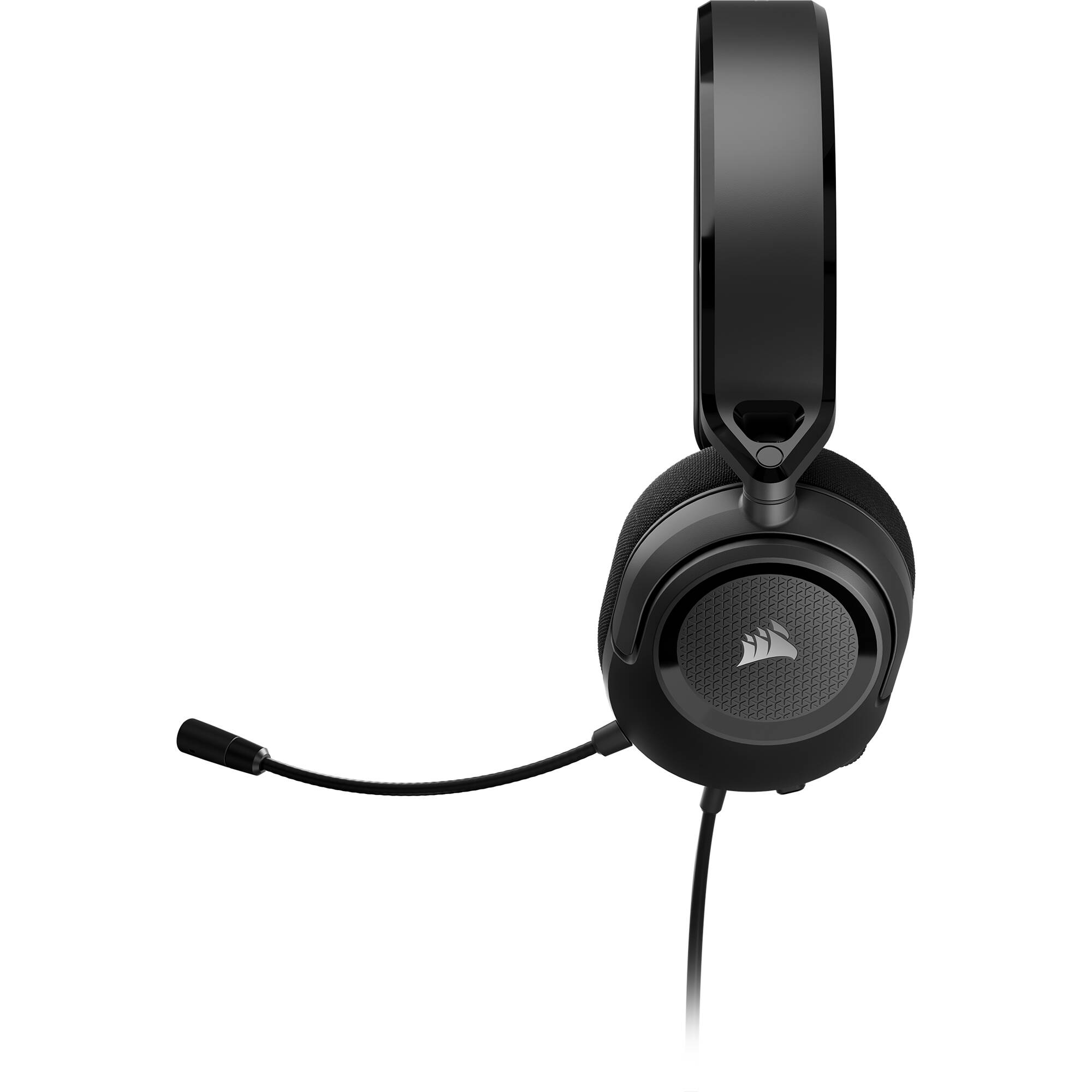 CORSAIR HS35 V2 Carbon wired over-ear gaming headset with flip-up microphone — view 4