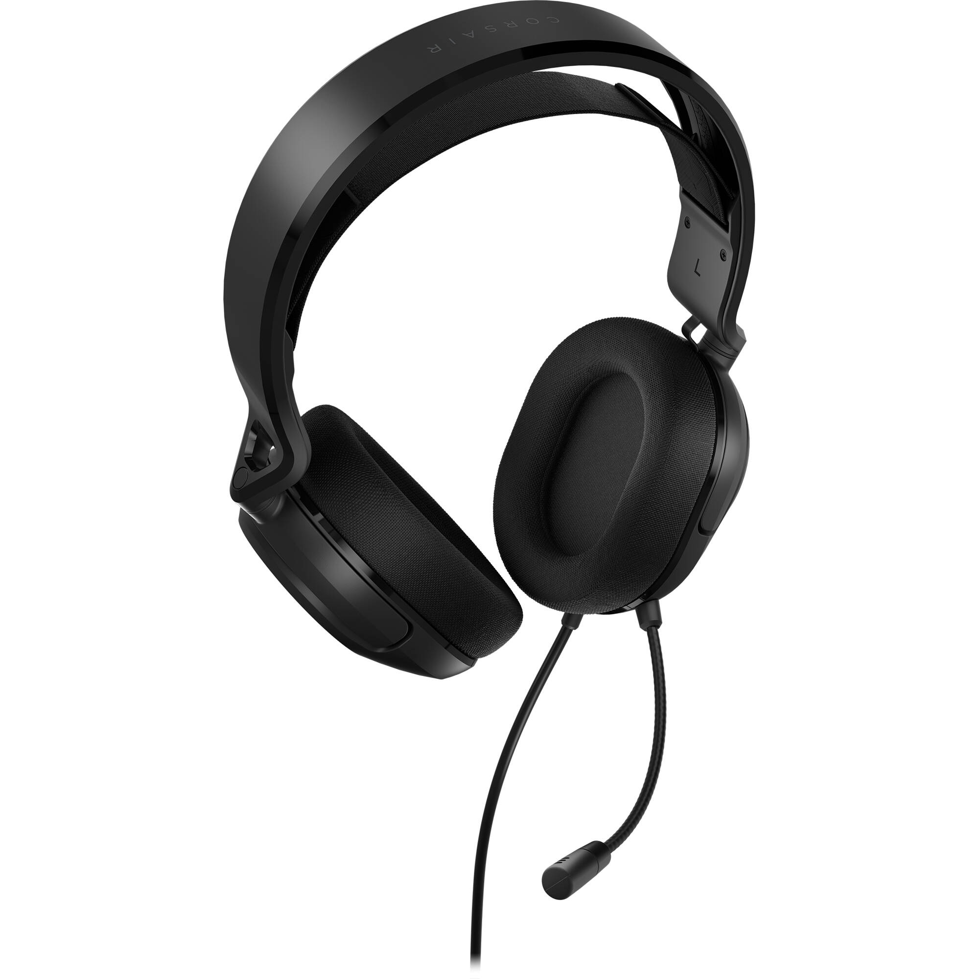 CORSAIR HS35 V2 Carbon wired over-ear gaming headset with flip-up microphone — view 7
