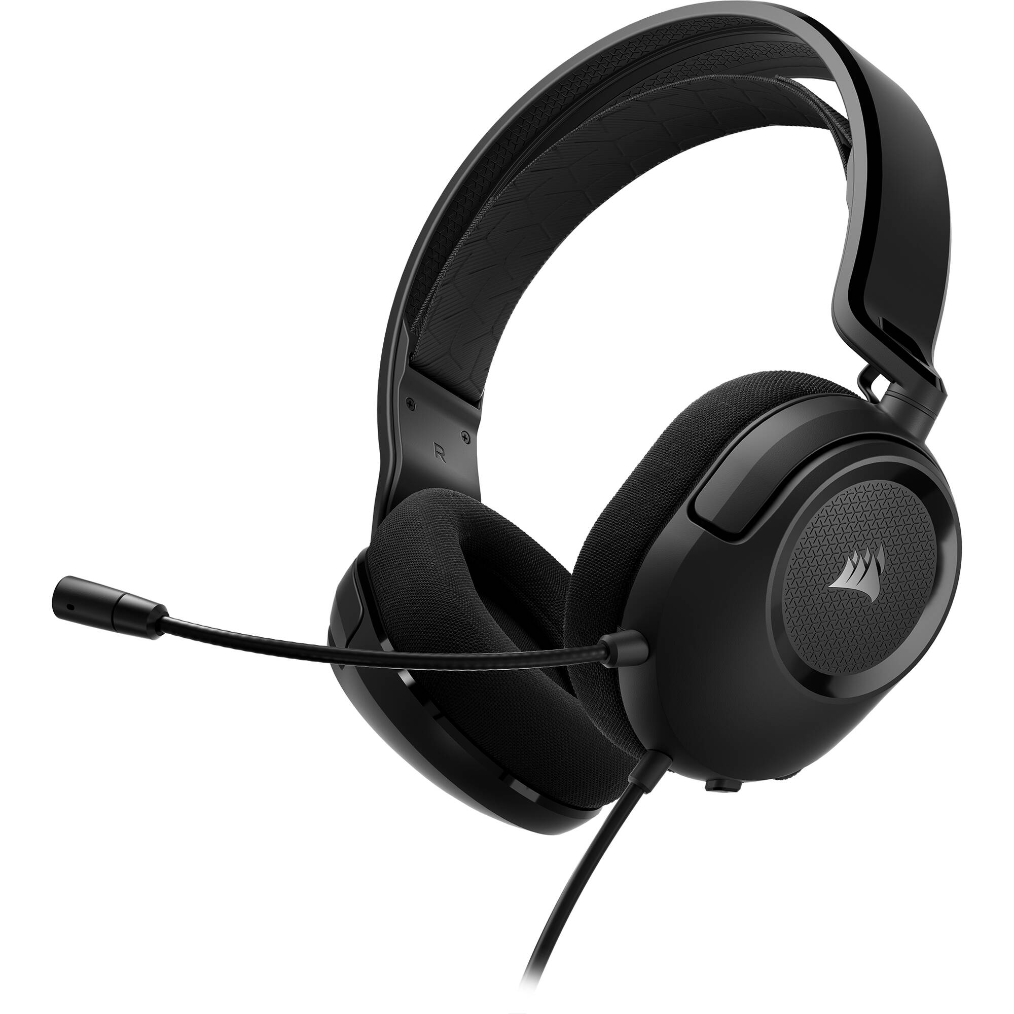 CORSAIR HS35 V2 Carbon wired over-ear gaming headset with flip-up microphone — view 8