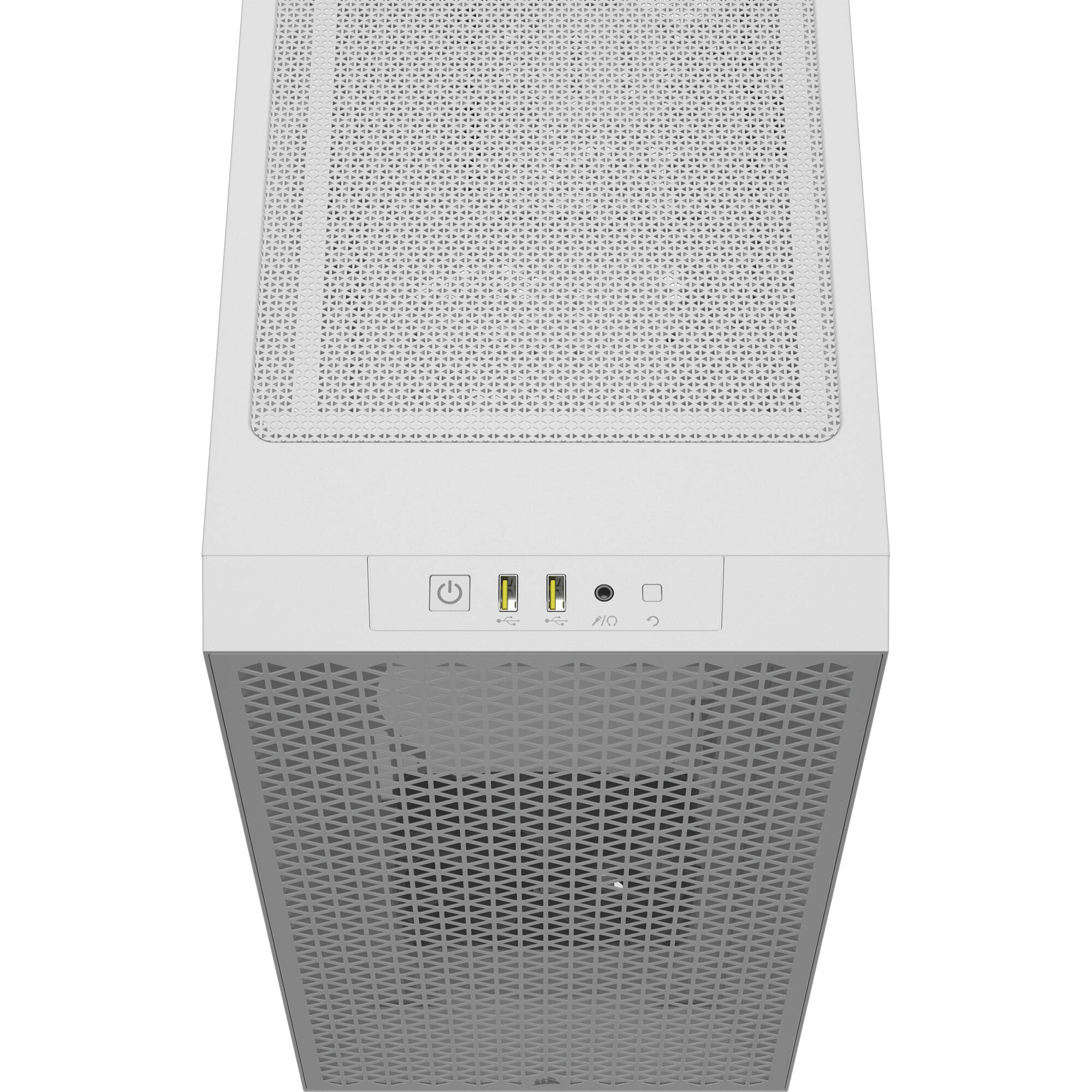 Corsair 3000D AIRFLOW white mid-tower case with tempered glass side panel and two SP120 ELITE fans — view 10