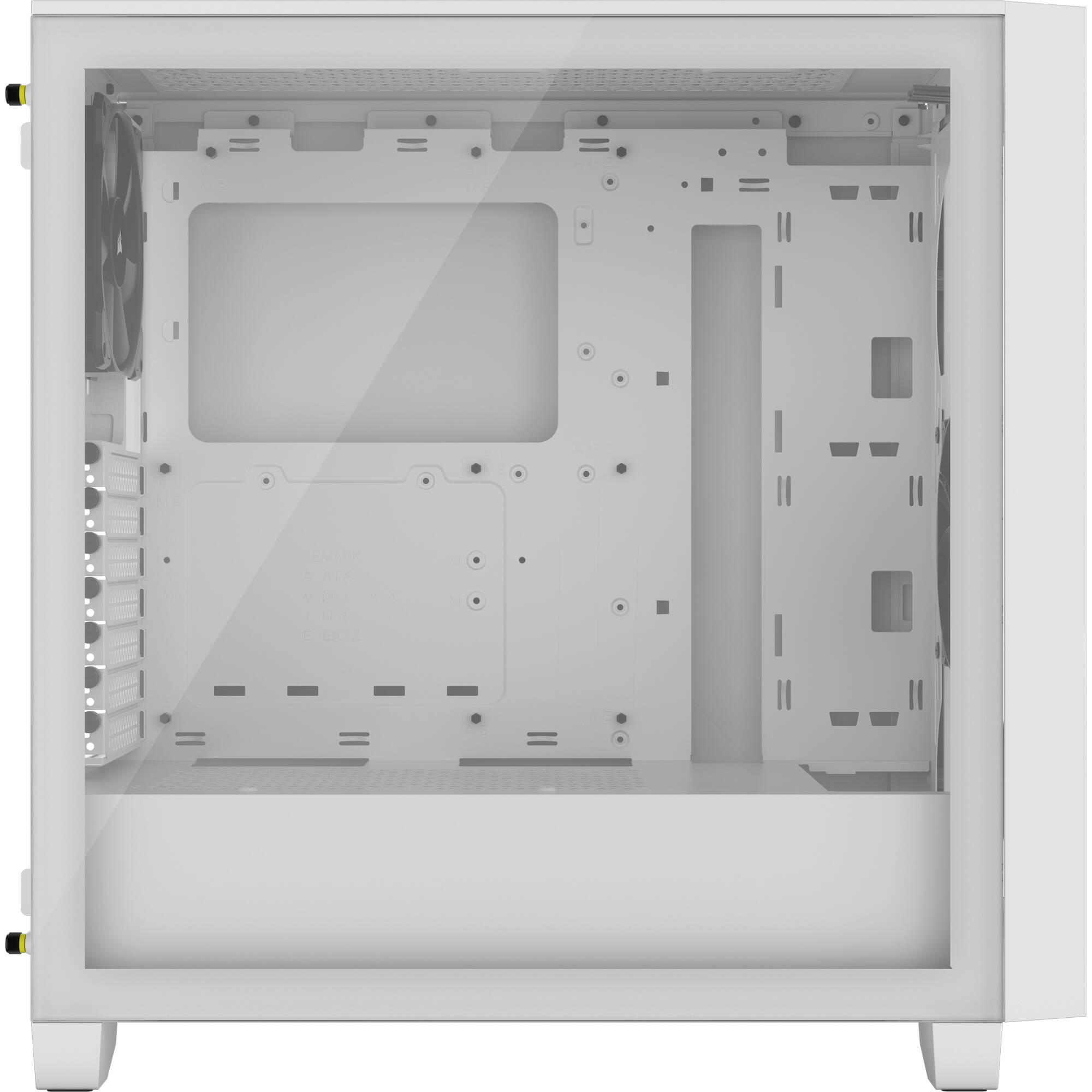 Corsair 3000D AIRFLOW white mid-tower case with tempered glass side panel and two SP120 ELITE fans — view 6