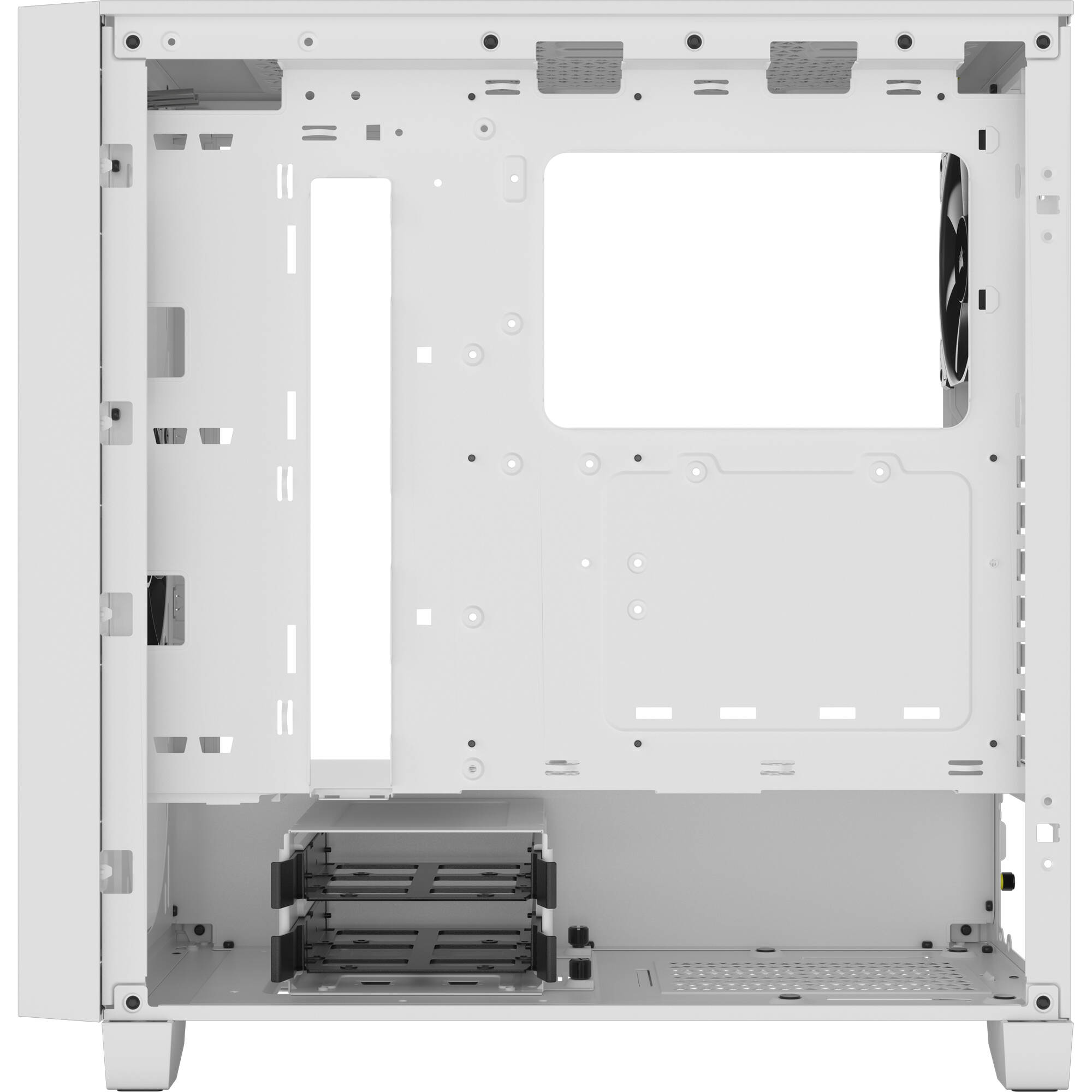 Corsair 3000D AIRFLOW white mid-tower case with tempered glass side panel and two SP120 ELITE fans — view 9