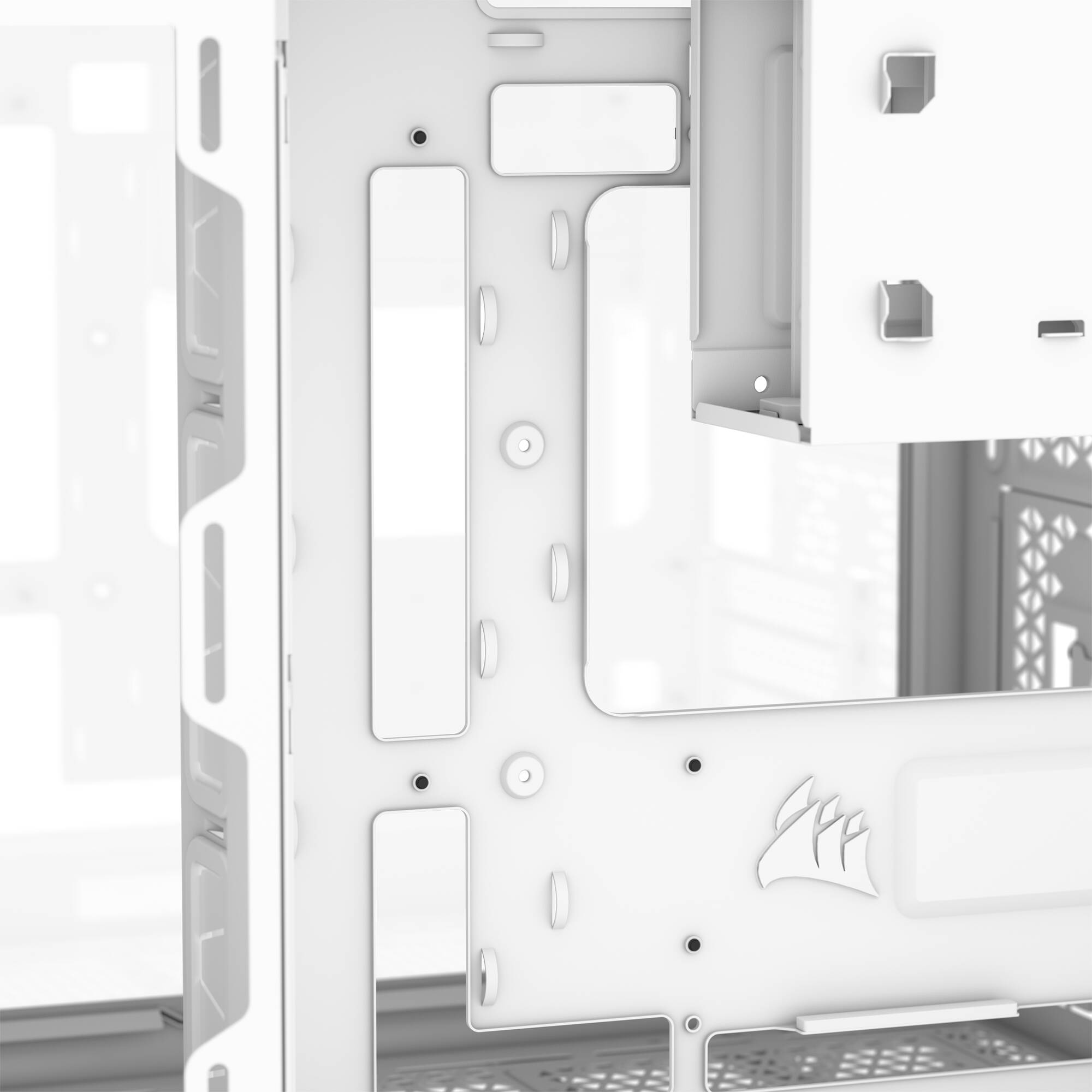 White CORSAIR 2500D AIRFLOW Micro ATX dual-chamber PC case with high-airflow front design — view 14