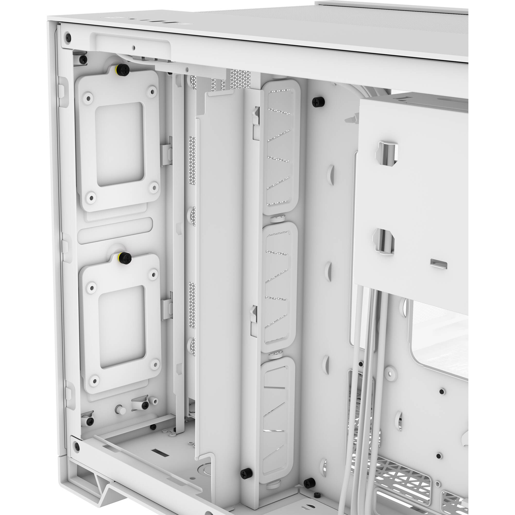 White CORSAIR 2500D AIRFLOW Micro ATX dual-chamber PC case with high-airflow front design — view 16