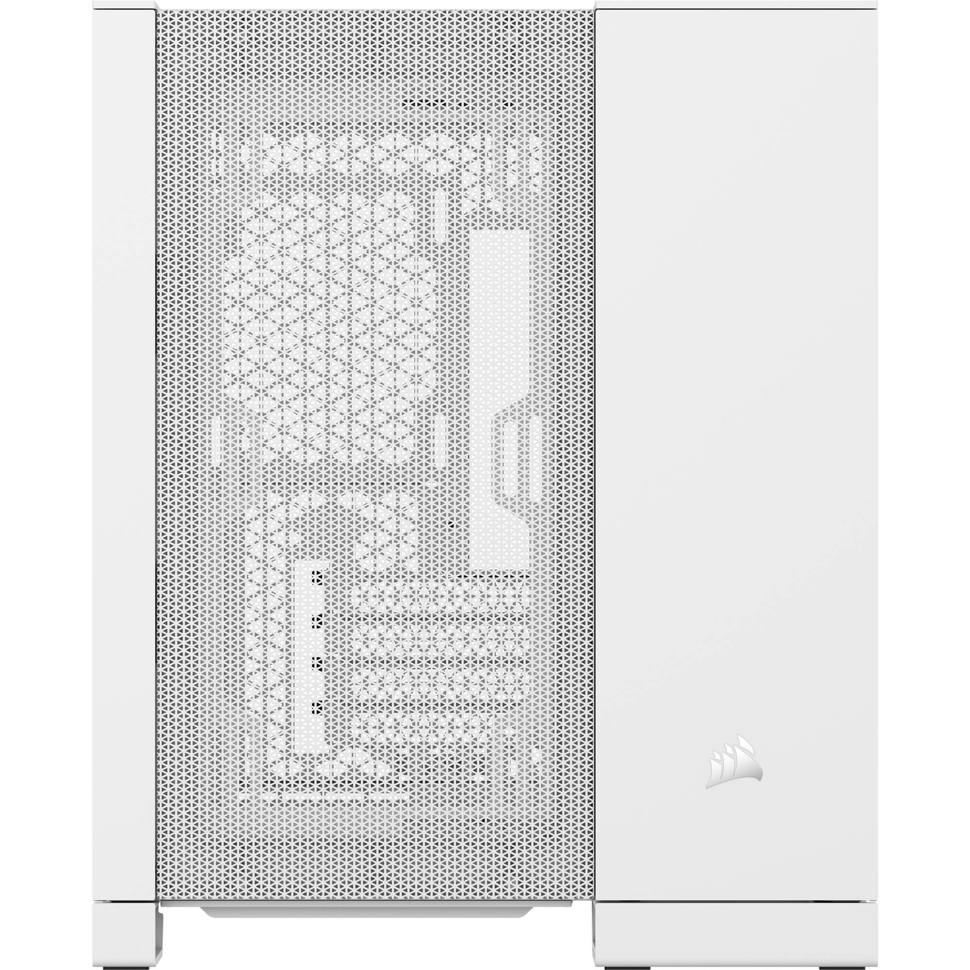 White CORSAIR 2500D AIRFLOW Micro ATX dual-chamber PC case with high-airflow front design — view 2