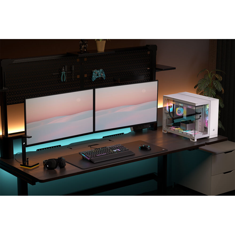 Corsair 2500X RGB mid tower dual-chamber PC case with dual tempered glass panels and RGB fans — view 20