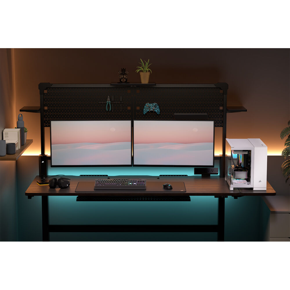 Corsair 2500X RGB mid tower dual-chamber PC case with dual tempered glass panels and RGB fans — view 21