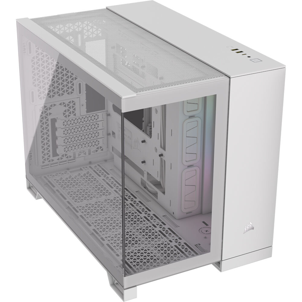Corsair 2500X RGB mid tower dual-chamber PC case with dual tempered glass panels and RGB fans — view 6