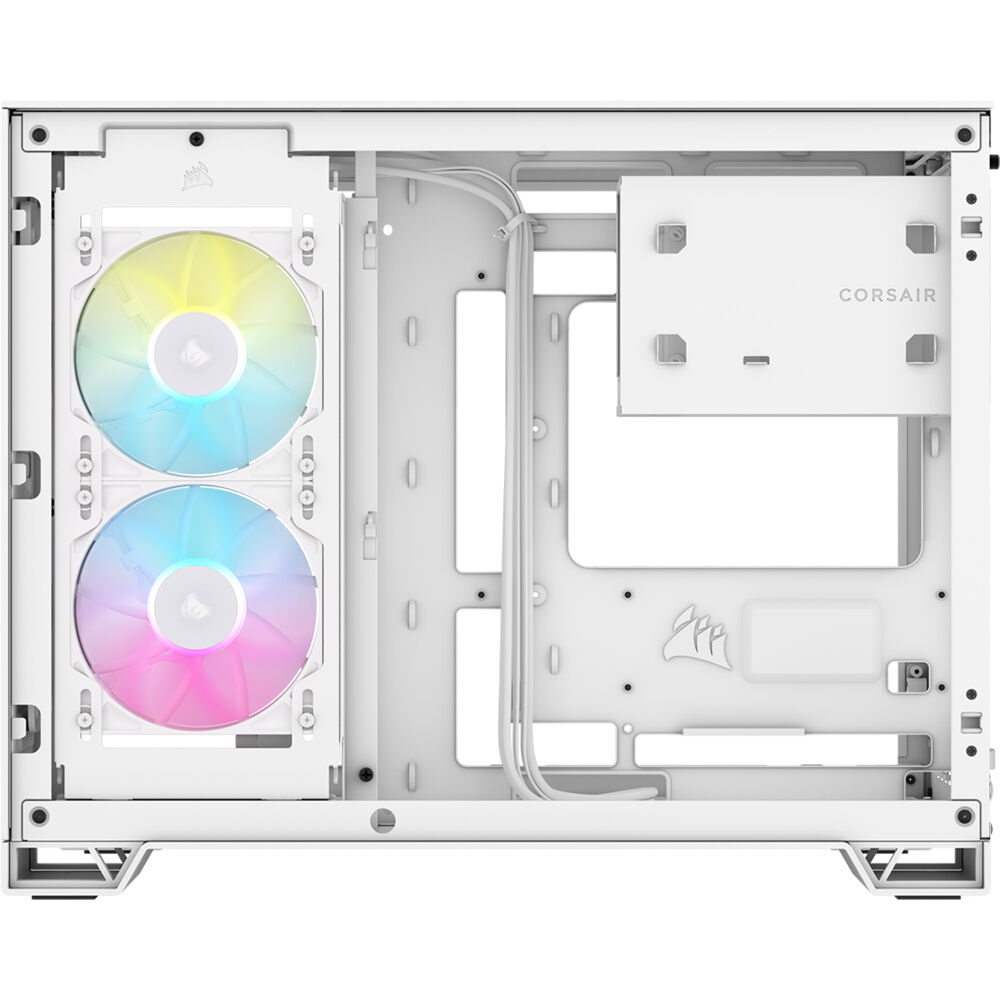 Corsair 2500X RGB mid tower dual-chamber PC case with dual tempered glass panels and RGB fans — view 9