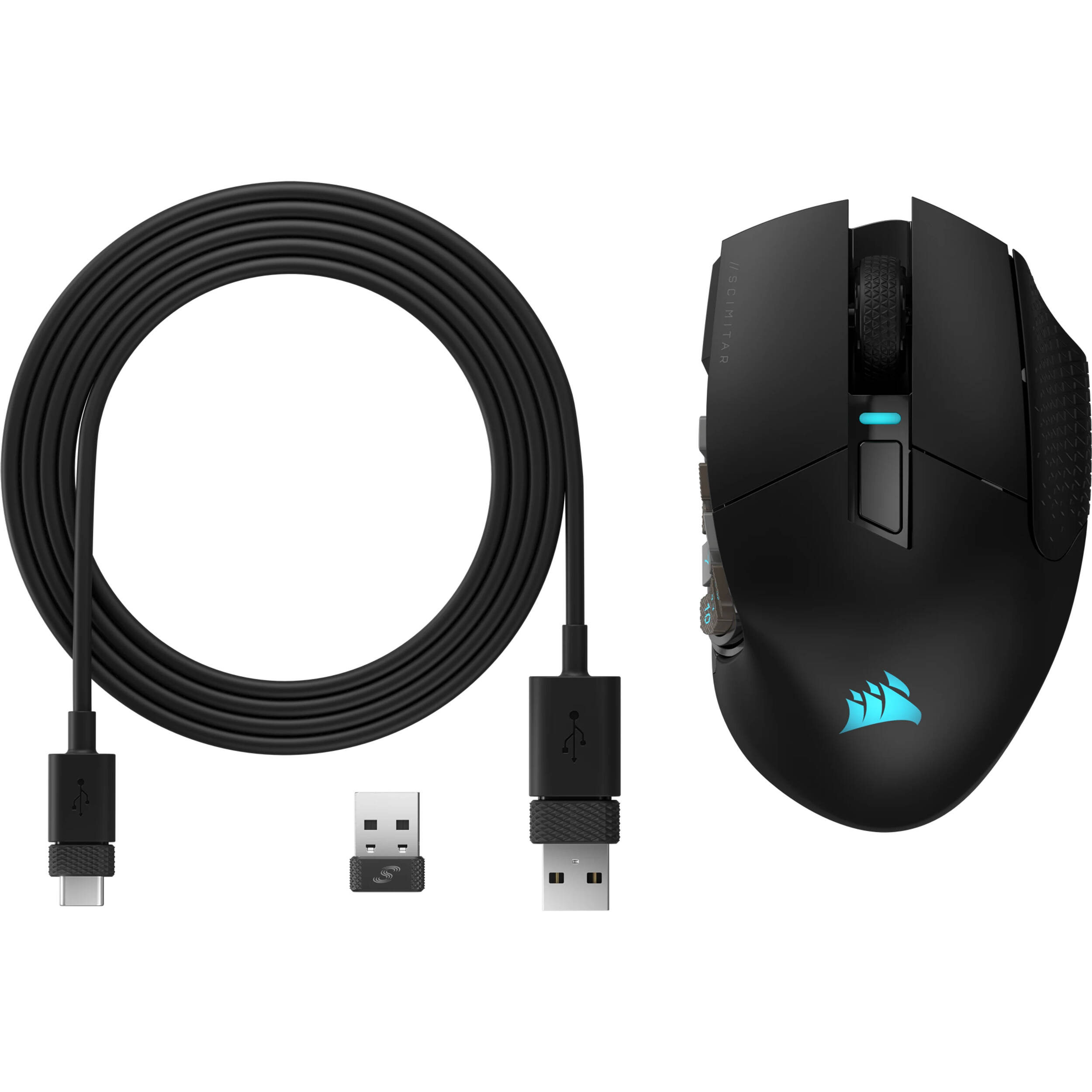 CORSAIR SCIMITAR ELITE WIRELESS GAMING MOUSE, WIRELESS, BACKLIT RGB LED, 26000 D — view 15
