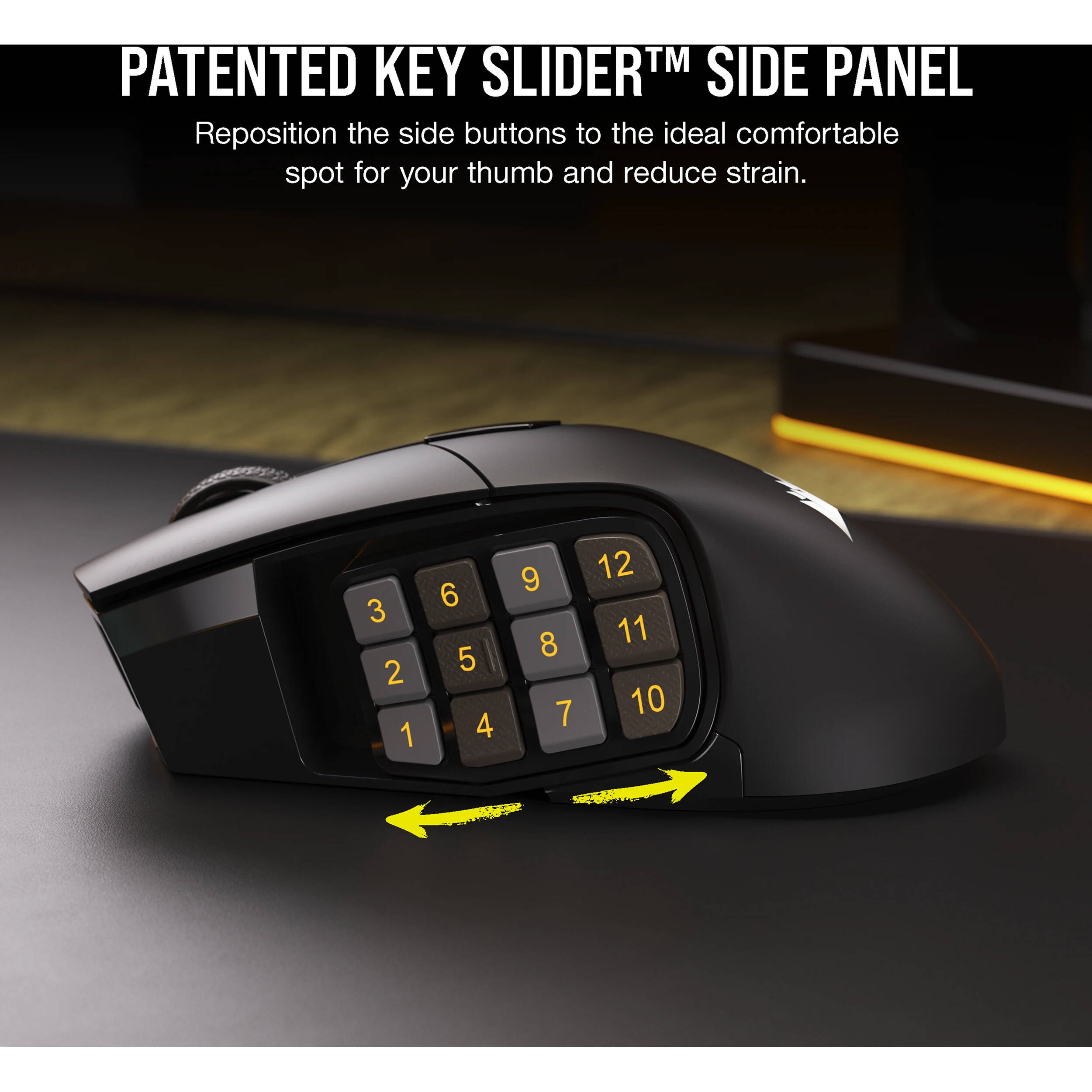 CORSAIR SCIMITAR ELITE WIRELESS GAMING MOUSE, WIRELESS, BACKLIT RGB LED, 26000 D — view 8