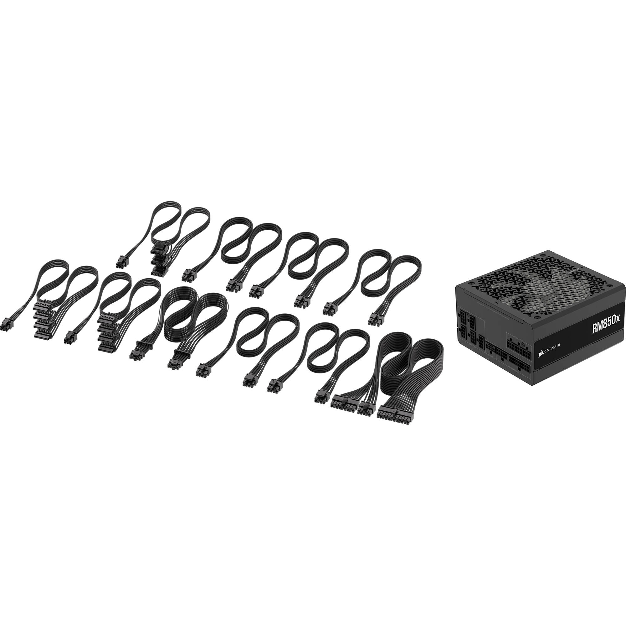 Corsair RM850x 850 W fully modular ATX 3.1 power supply in black — view 12