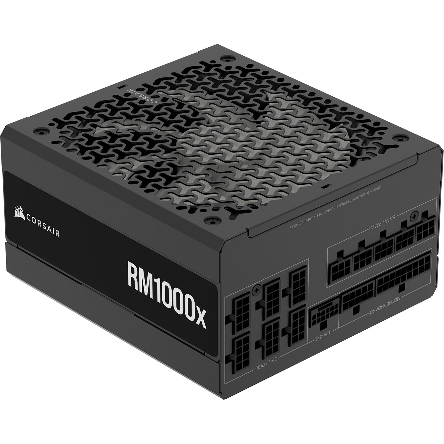 Corsair RM1000x 1,000 W ATX 3.1 fully modular power supply with Cybenetics Gold certification — view 3