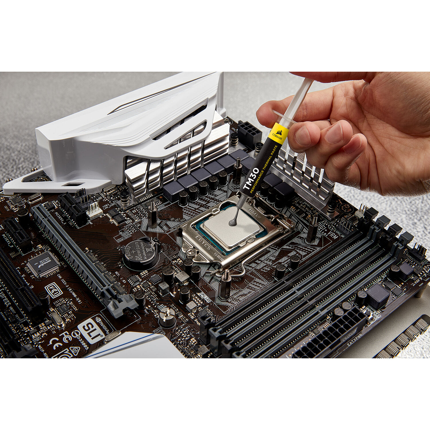 Corsair TM30 performance thermal paste for CPU cooler installation — view 4