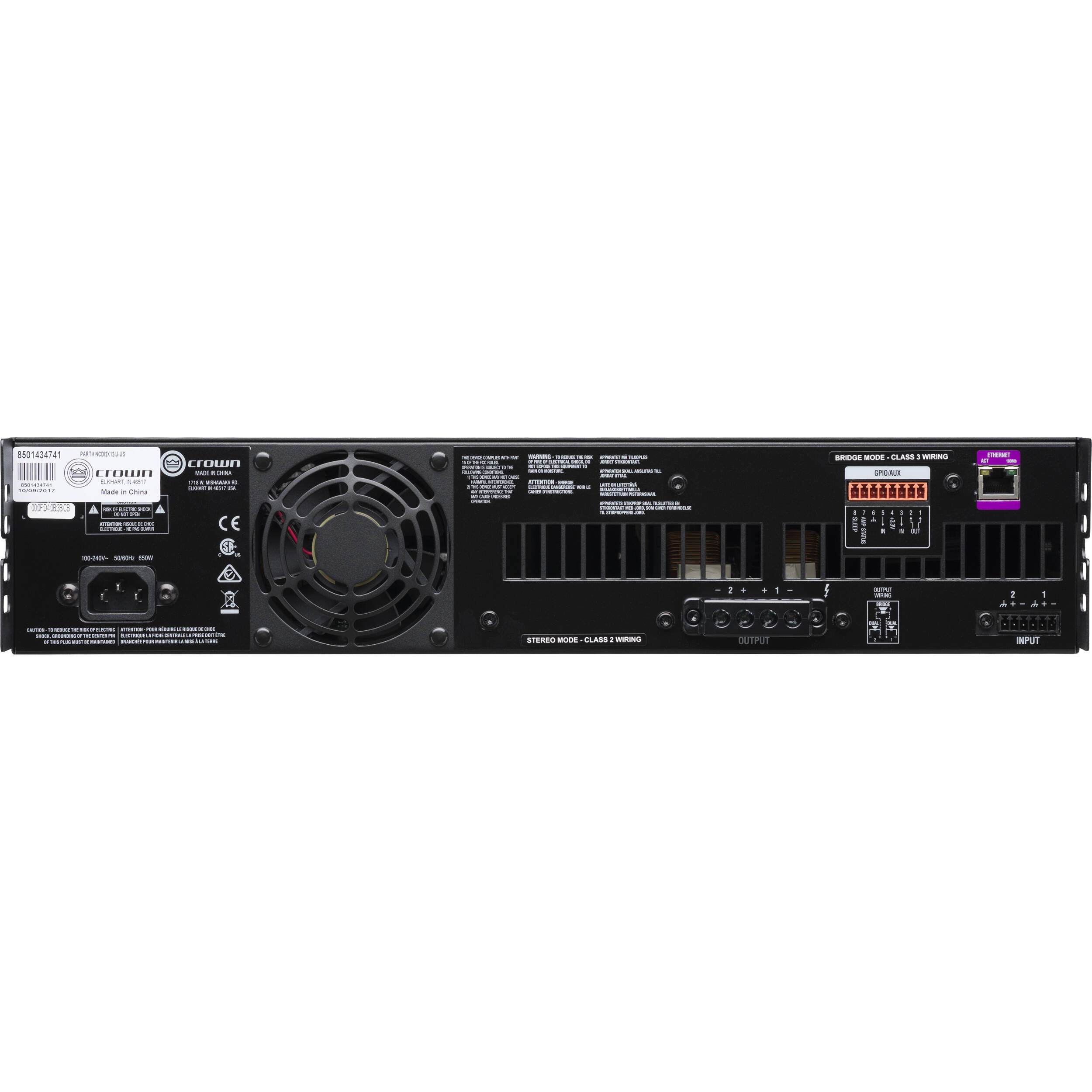 CROWN 2x1200 Power Amplifier — view 7
