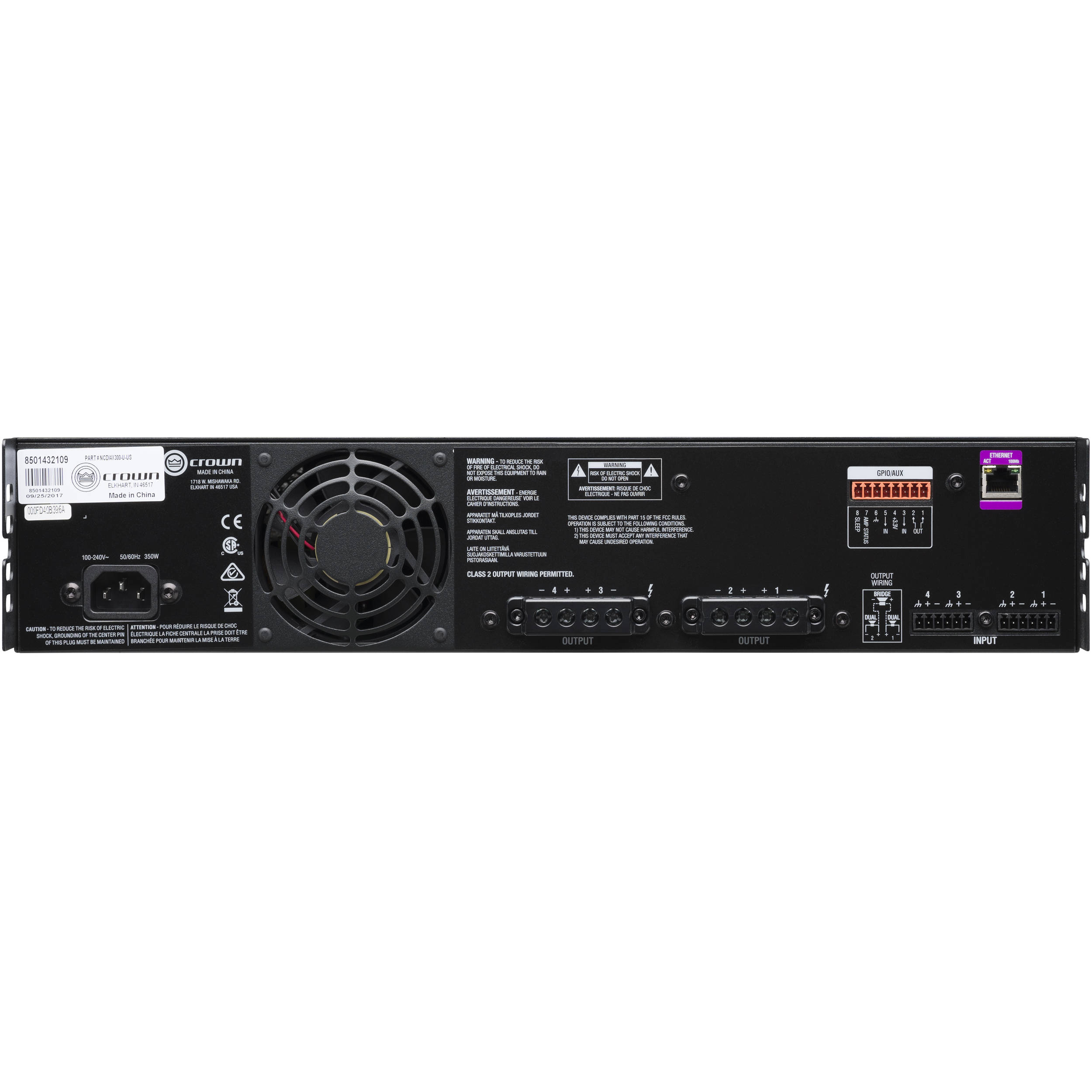 CROWN 4x300W Power Amplifier — view 6