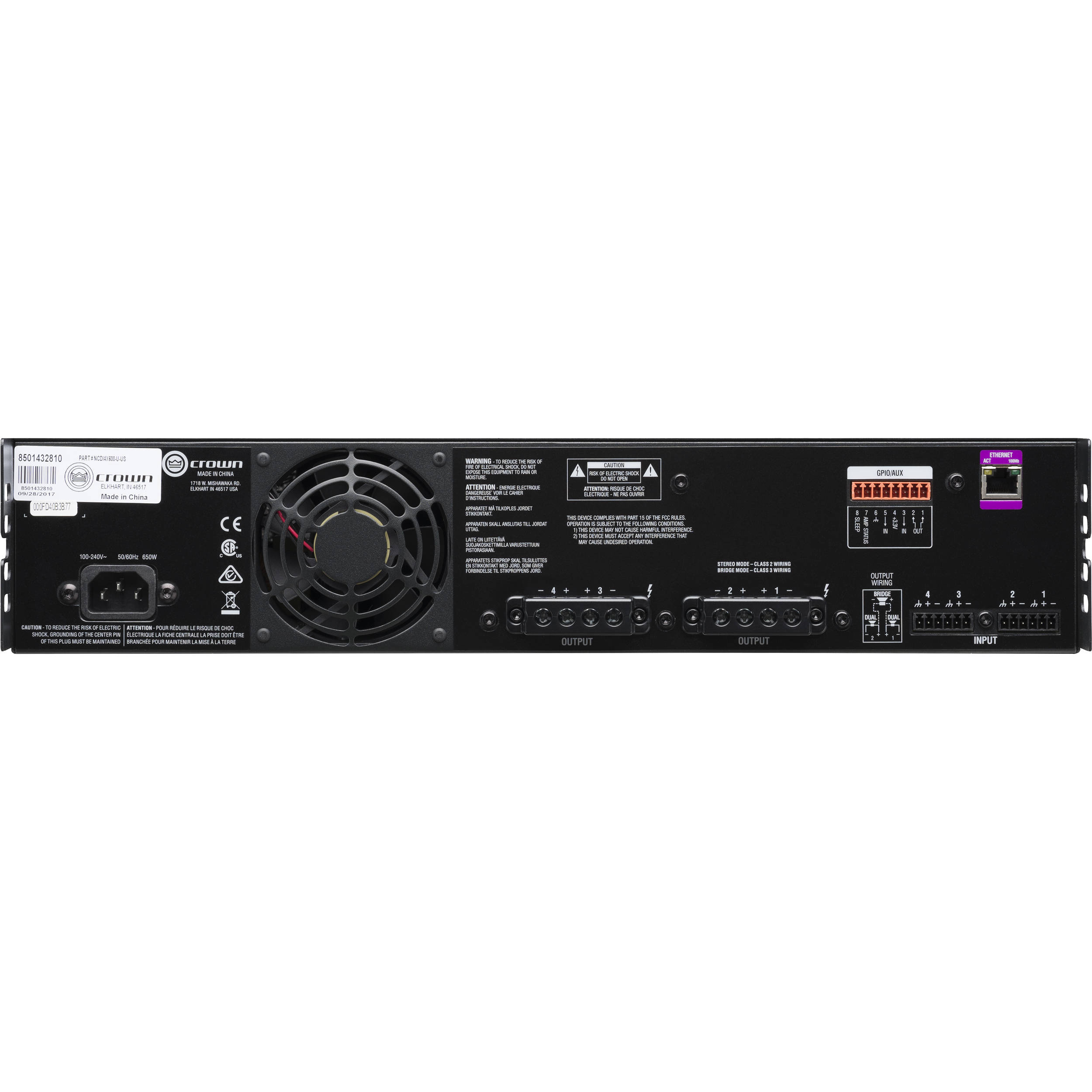 CROWN 4x600 Power Amplifier — view 6