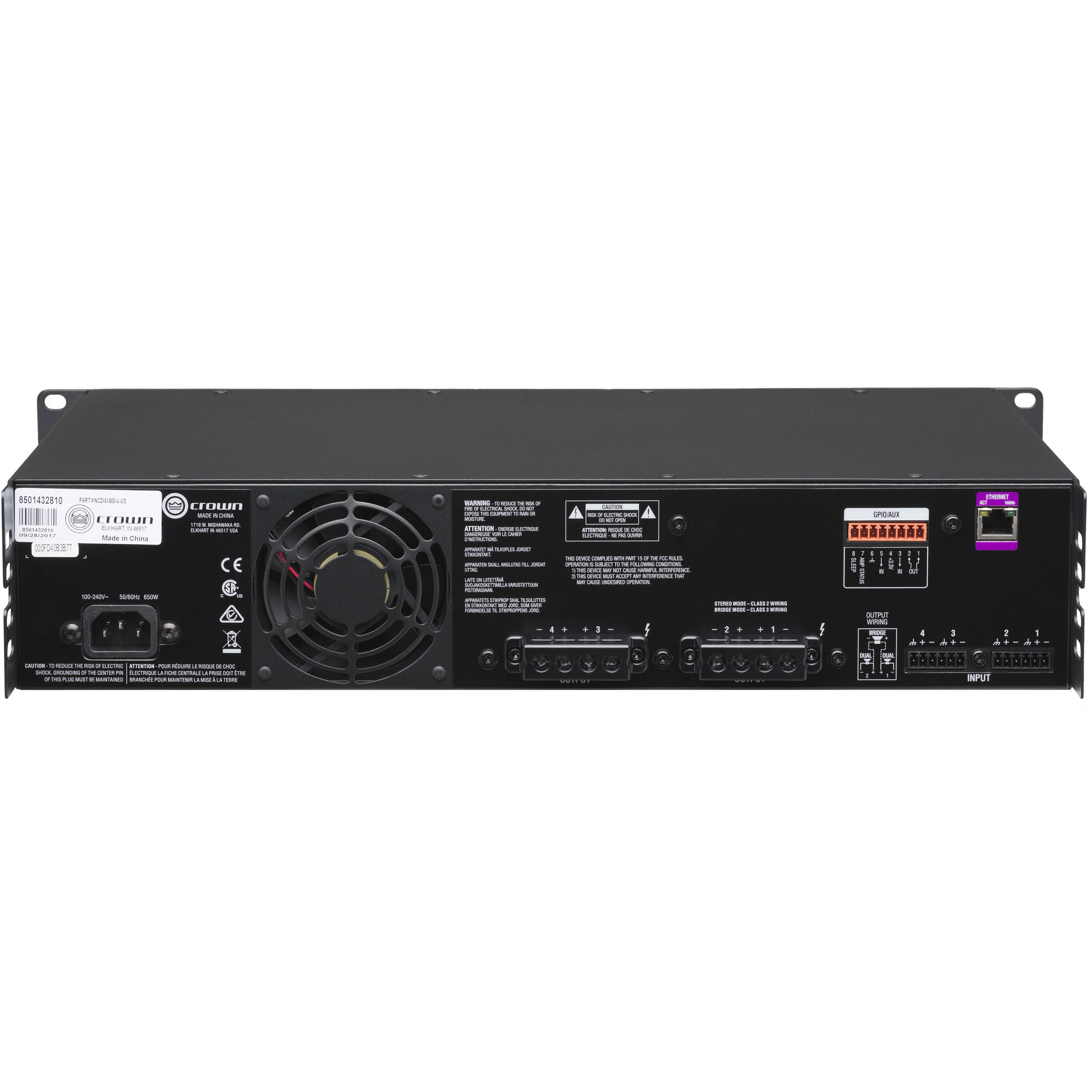 CROWN 4x600 Power Amplifier — view 7