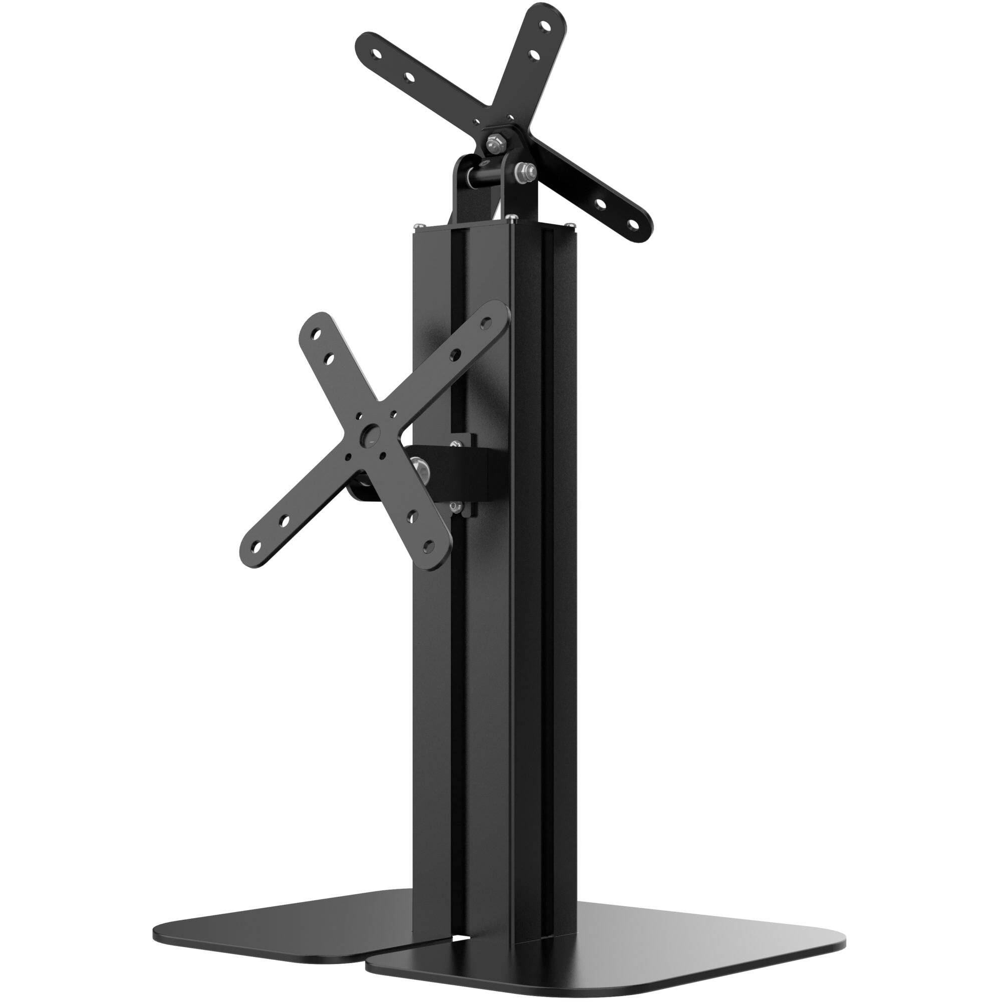 Black dual VESA-compatible table mount for POS counter displays — view 2
