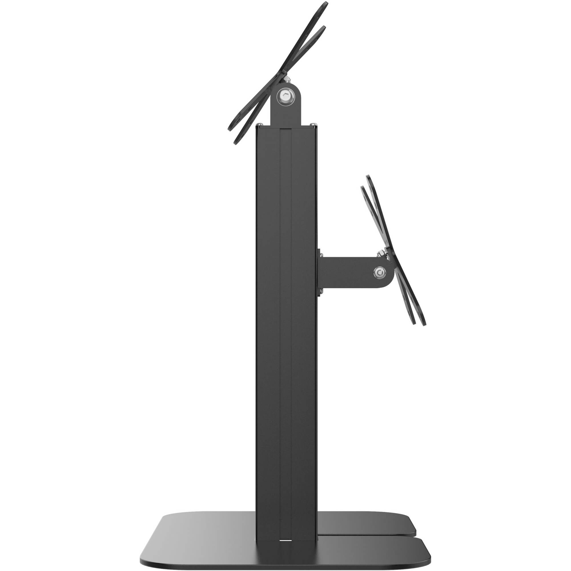 Black dual VESA-compatible table mount for POS counter displays — view 3