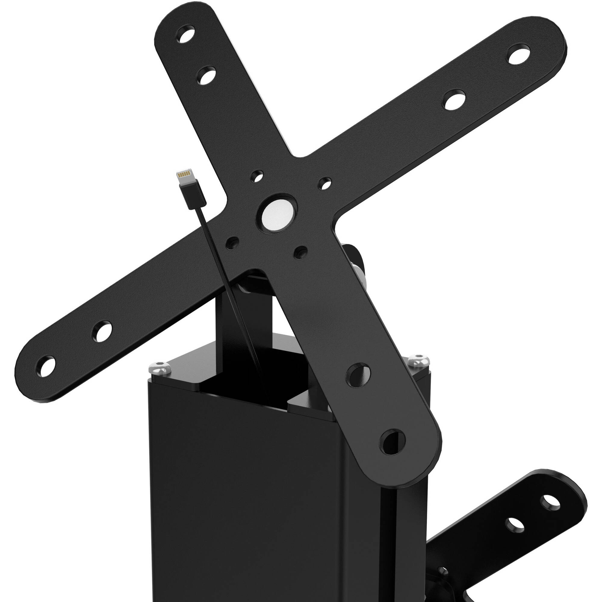 Black dual VESA-compatible table mount for POS counter displays — view 5
