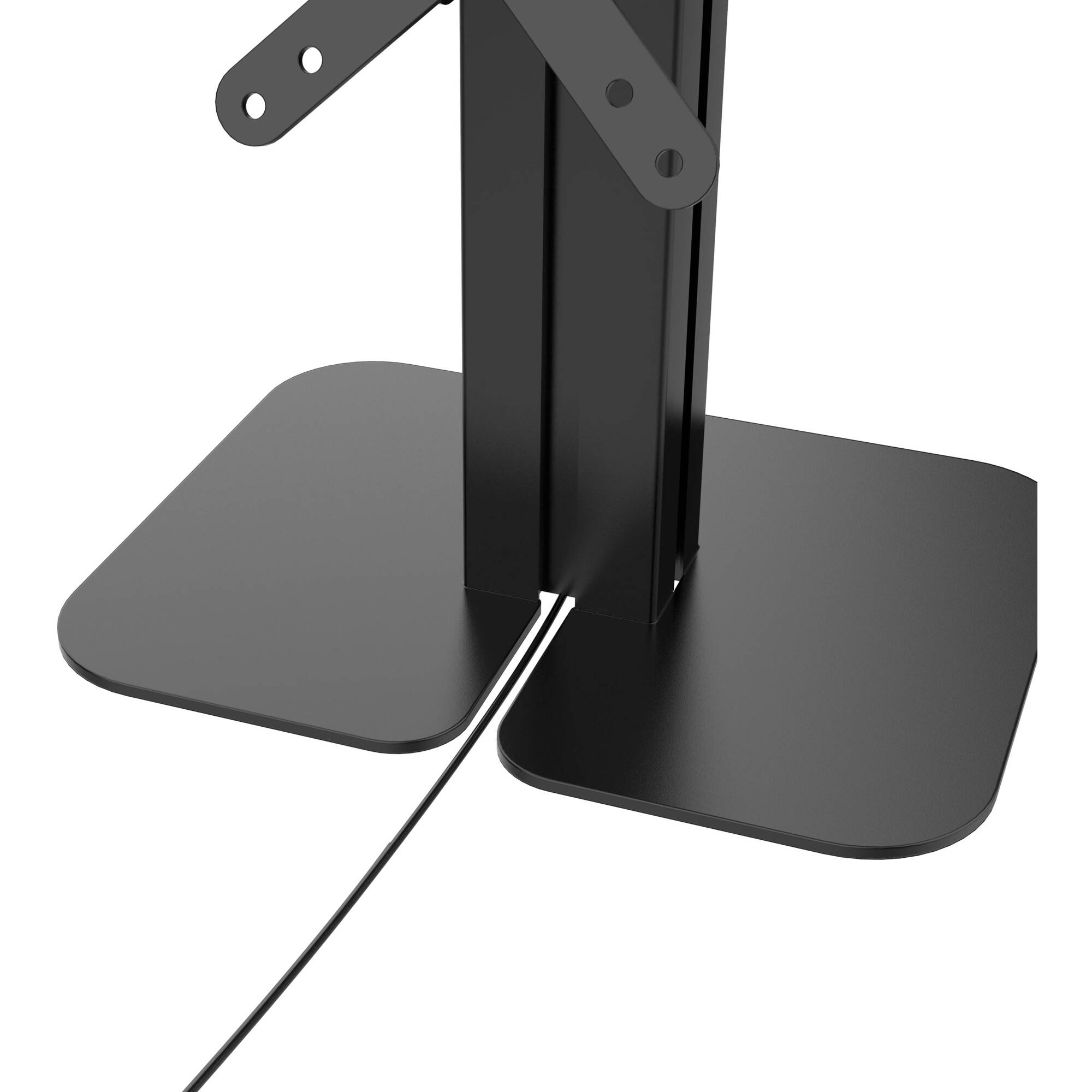 Black dual VESA-compatible table mount for POS counter displays — view 6