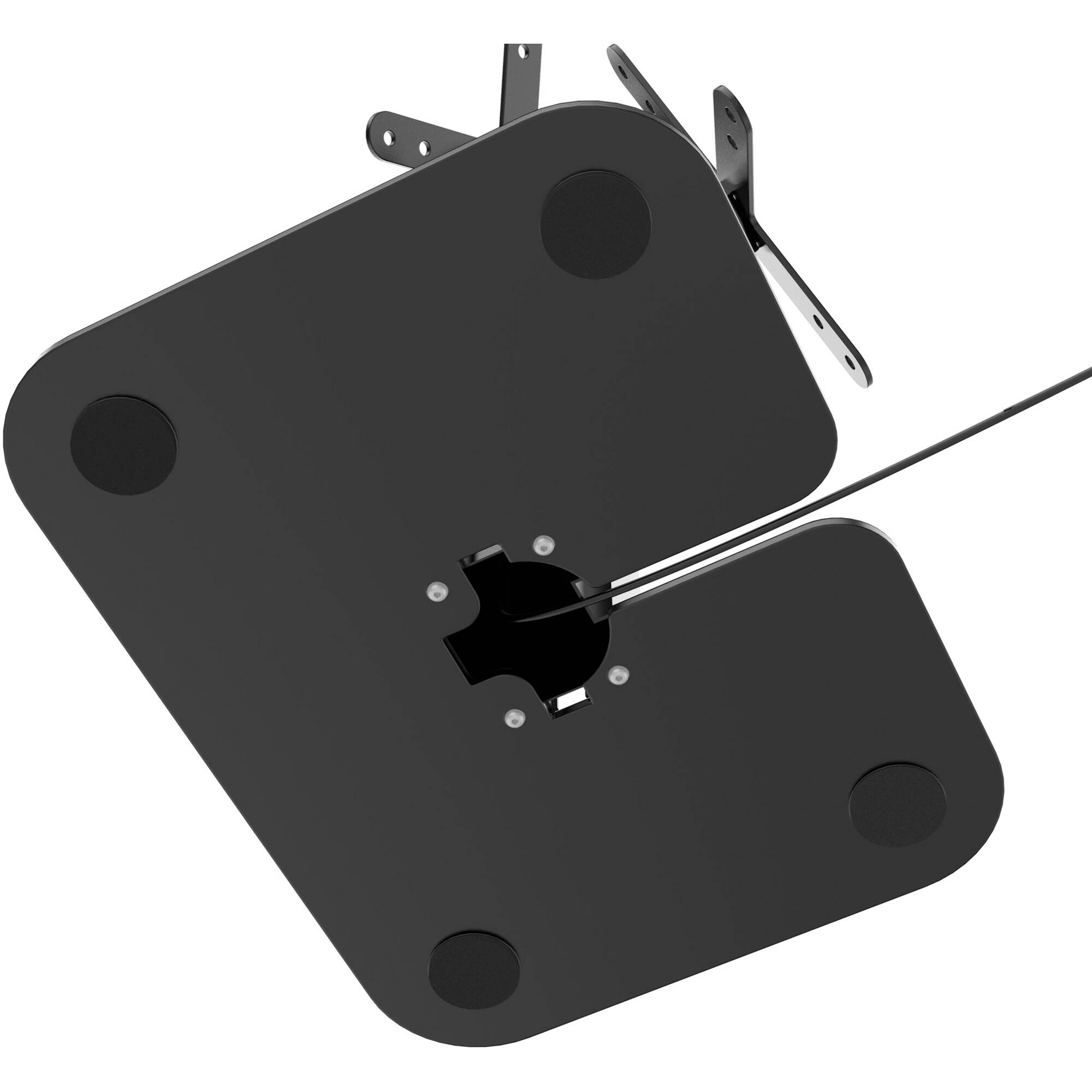 Black dual VESA-compatible table mount for POS counter displays — view 8