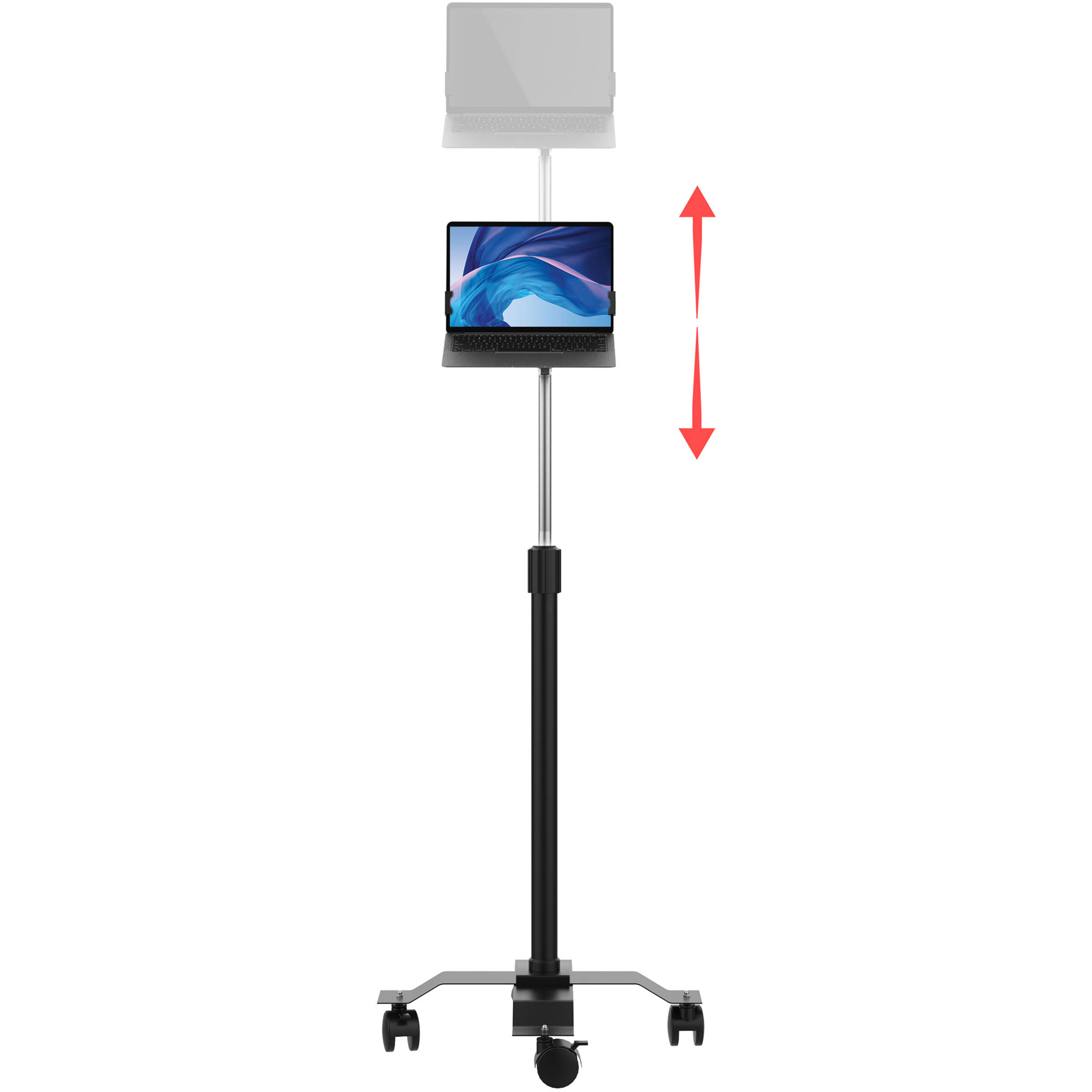 CTA Digital rolling floor stand with holder for mobile display placement — view 5