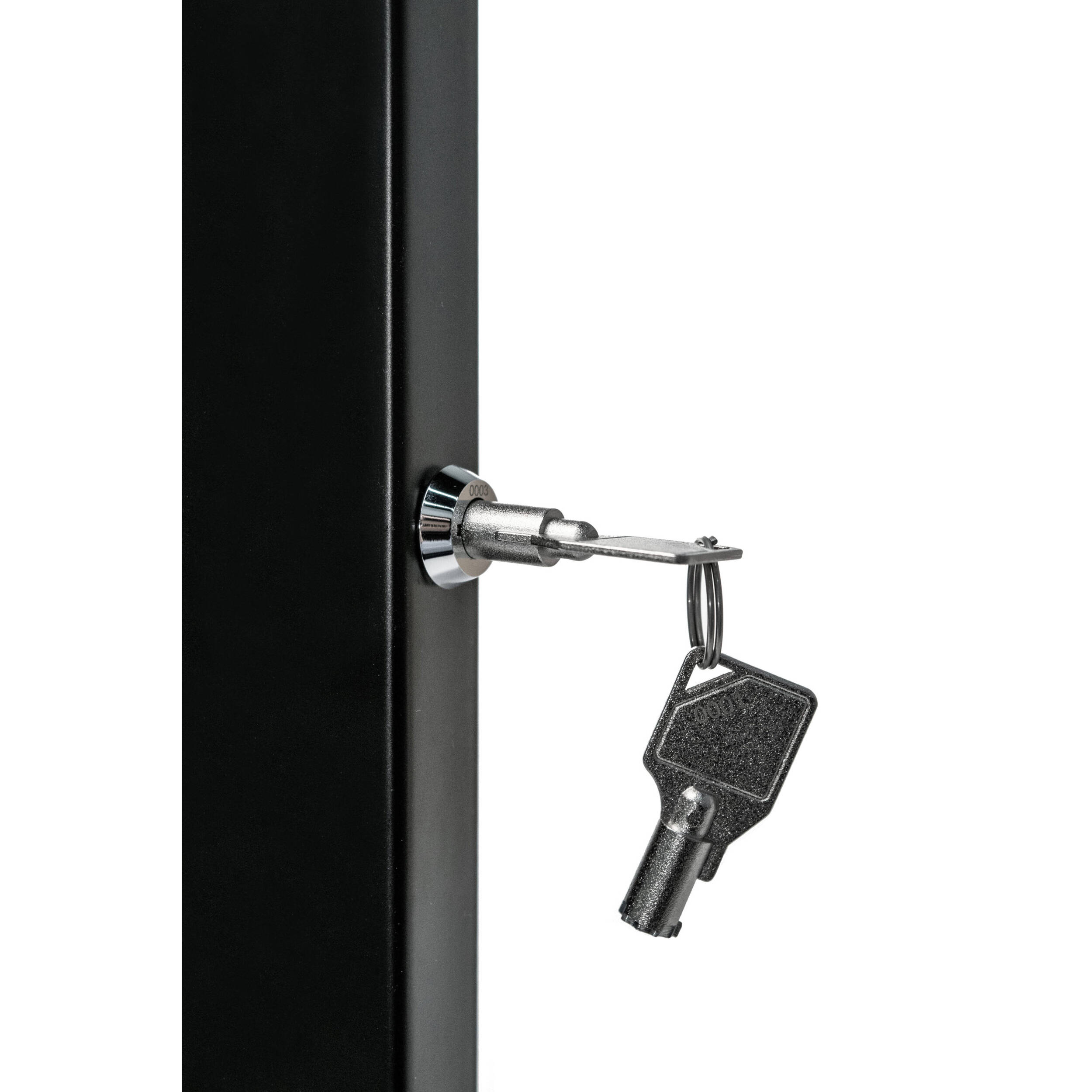 Black CTA Digital thin profile floor stand with VESA plate and base for display mounting — view 10