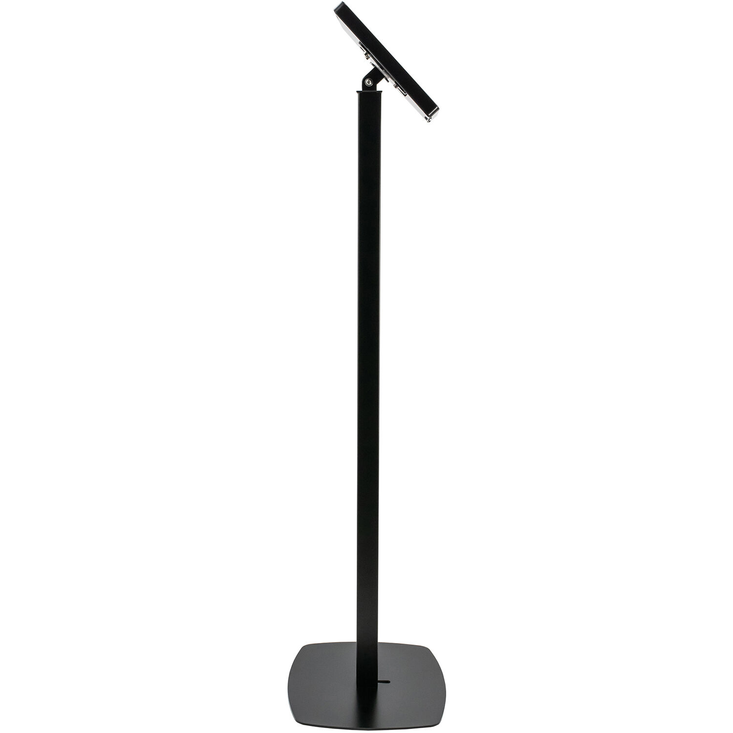 Black CTA Digital thin profile floor stand with VESA plate and base for display mounting — view 3