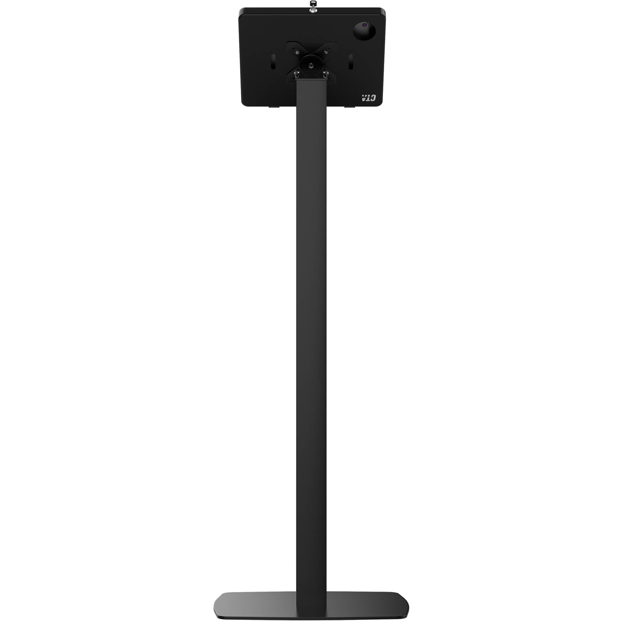 Black CTA Digital thin profile floor stand with VESA plate and base for display mounting — view 6