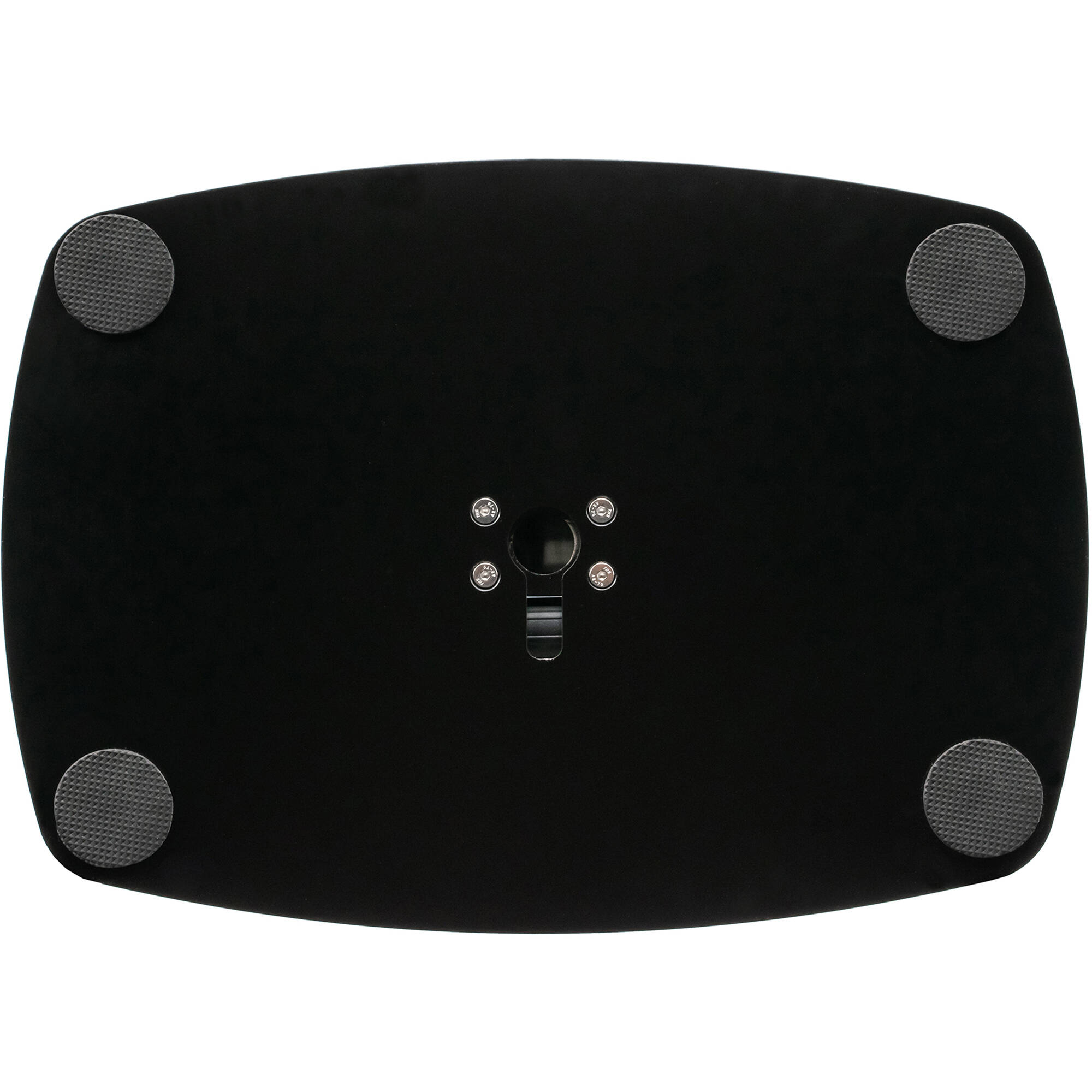 Black CTA Digital thin profile floor stand with VESA plate and base for display mounting — view 8