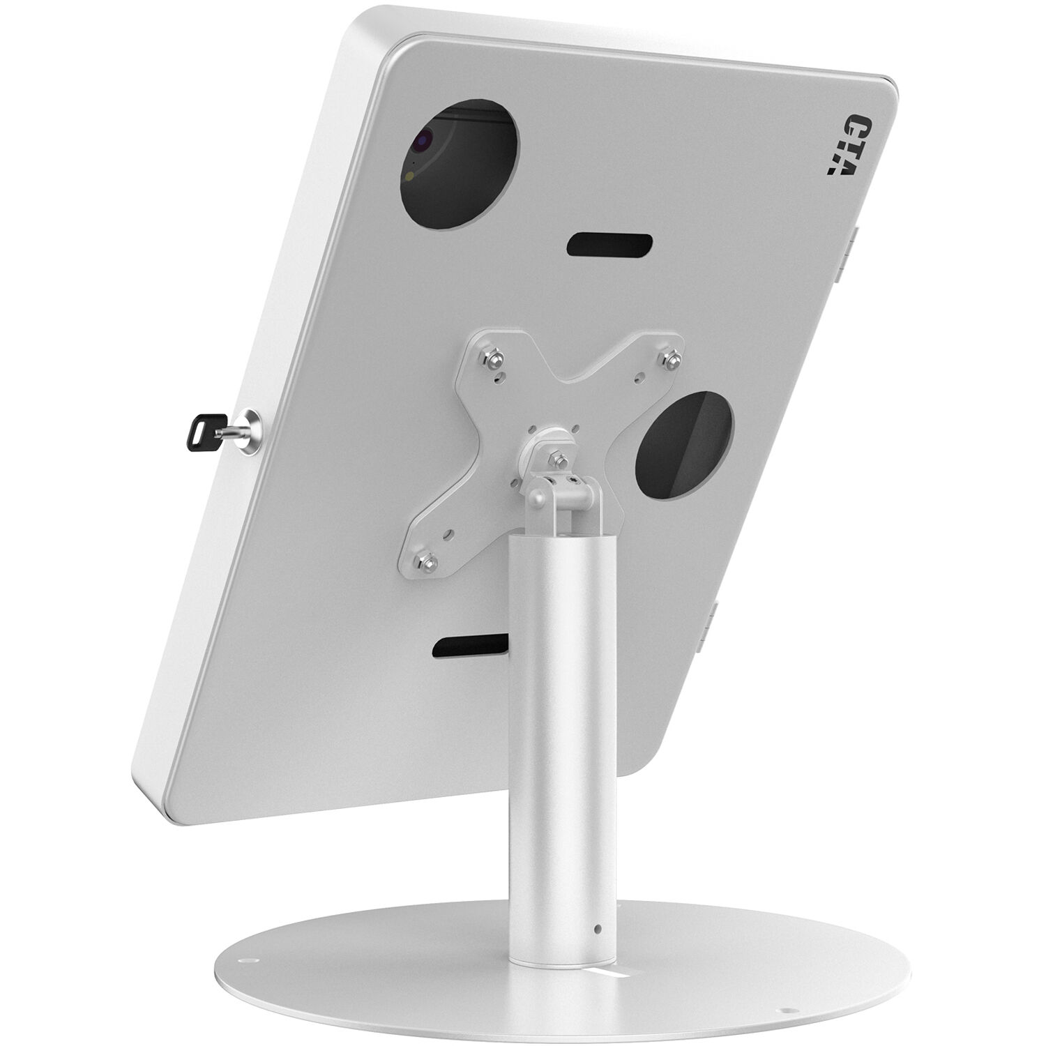 CTA Digital HYPERFLEX security kiosk stand for table with lockable tablet enclosure and cable routing — view 4