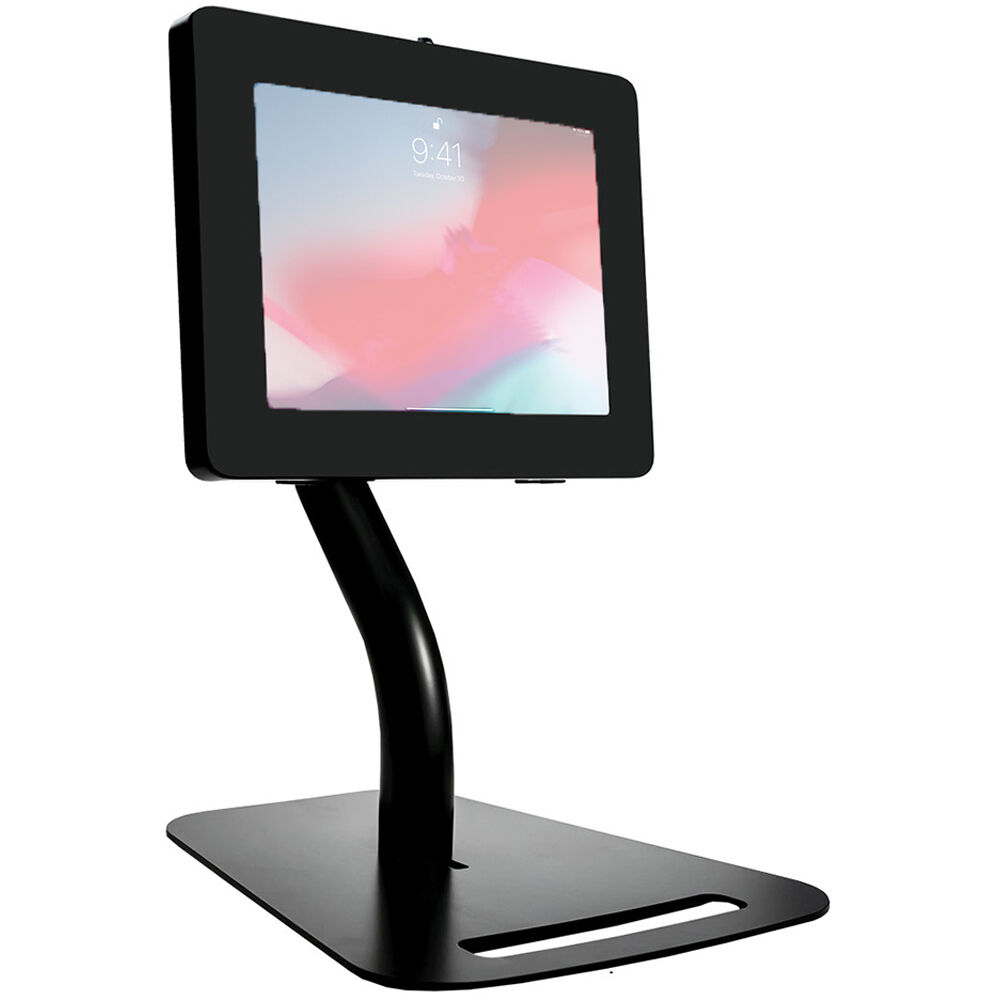 CTA Digital premium height-adjustable floor-to-desk tablet mount for flexible workstation placement — view 2