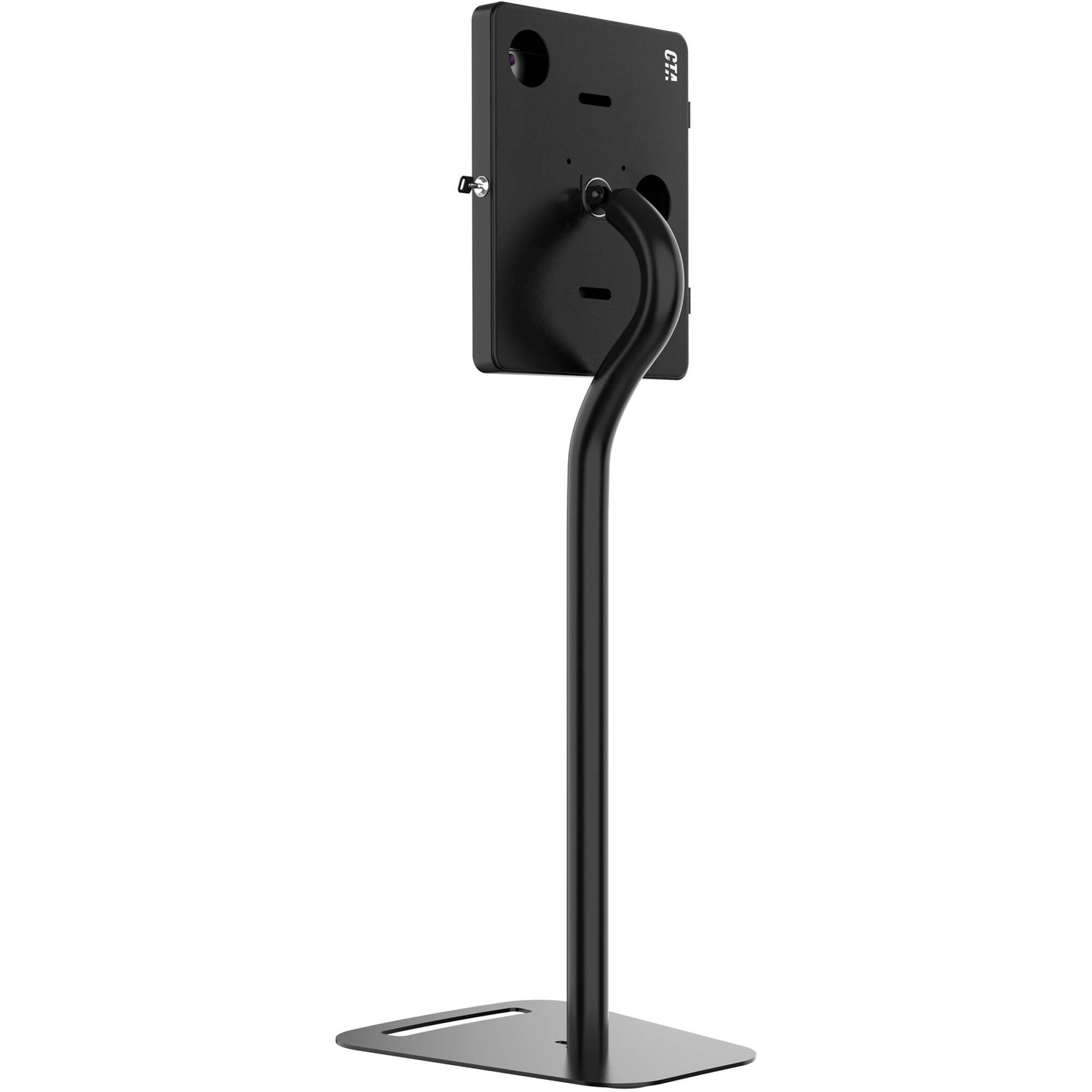 CTA Digital premium height-adjustable floor-to-desk tablet mount for flexible workstation placement — view 3