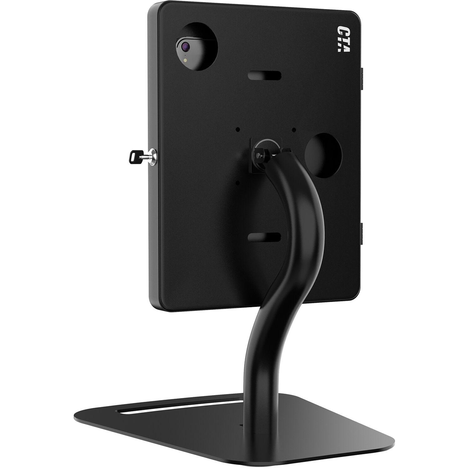 CTA Digital premium height-adjustable floor-to-desk tablet mount for flexible workstation placement — view 5