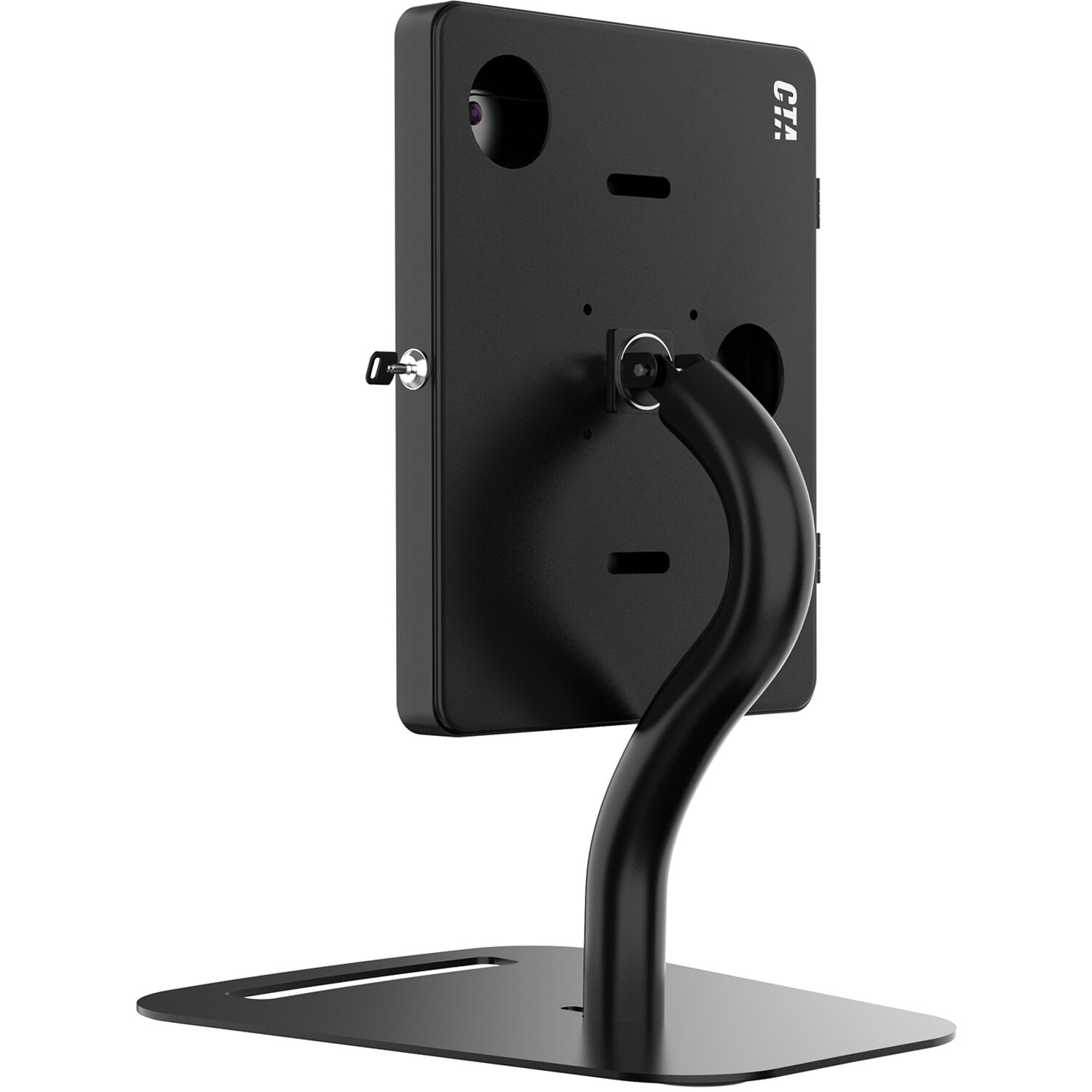 CTA Digital premium height-adjustable floor-to-desk tablet mount for flexible workstation placement — view 6