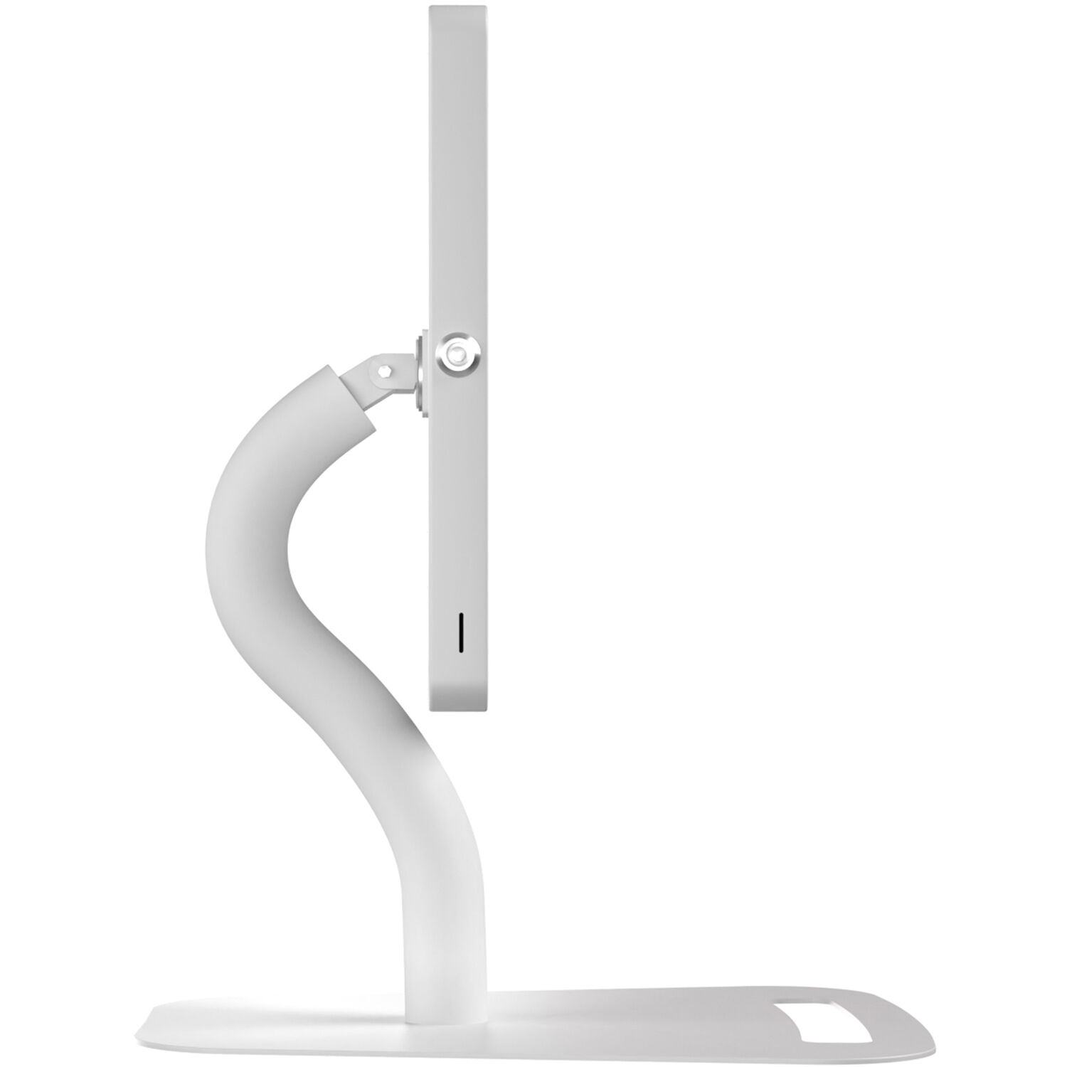 Height-adjustable floor-to-desk security kiosk for tablets in a public-facing workspace — view 8