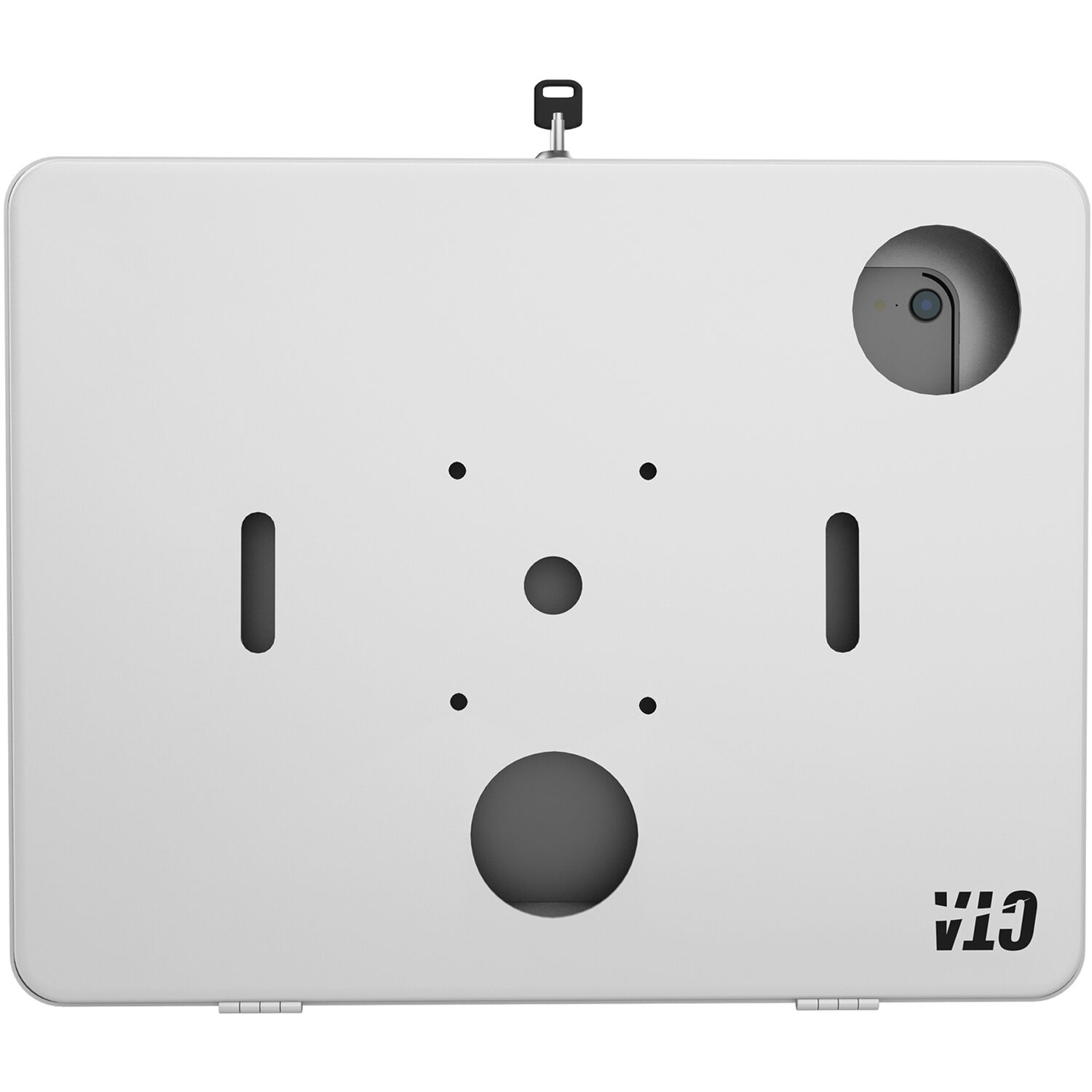 CTA Digital premium locking wall mount in white for secure fixed display installation — view 3