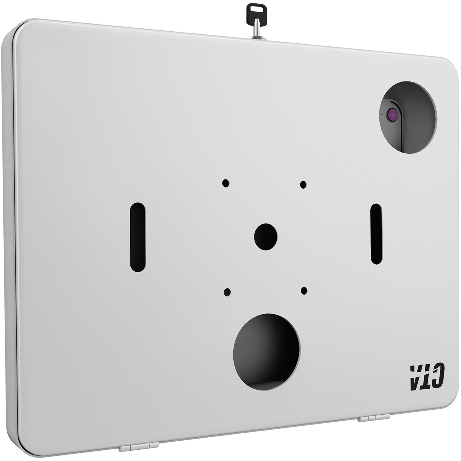 CTA Digital premium locking wall mount in white for secure fixed display installation — view 4