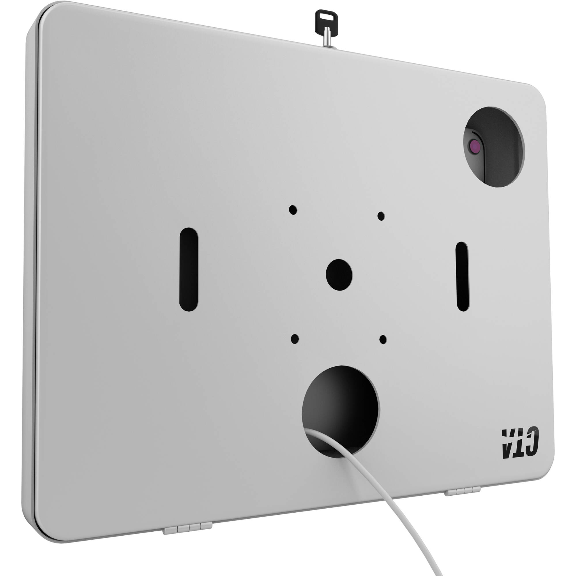 CTA Digital premium locking wall mount in white for secure fixed display installation — view 5