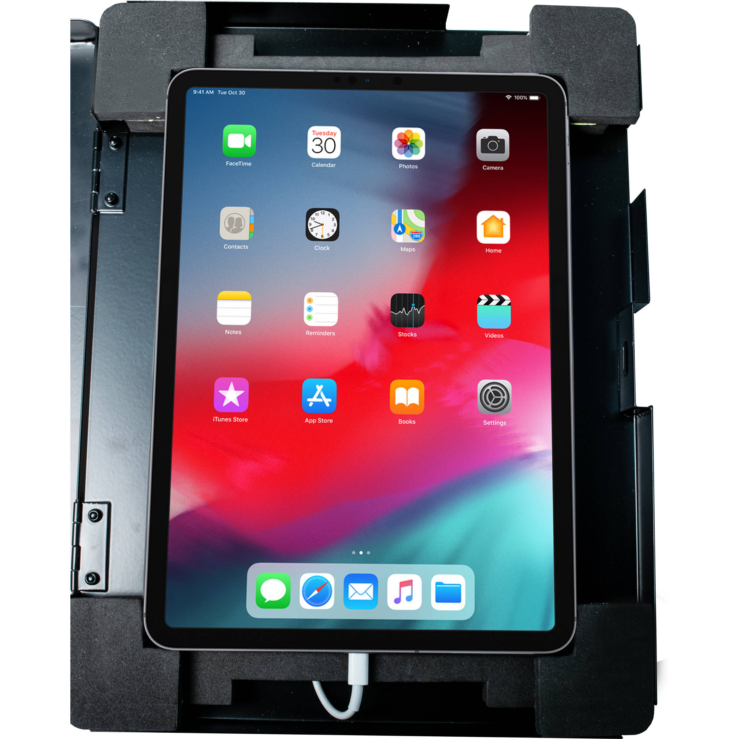 CTA Digital premium large locking wall mount in black for iPad Pro 12.9 and Surface Pro — view 3