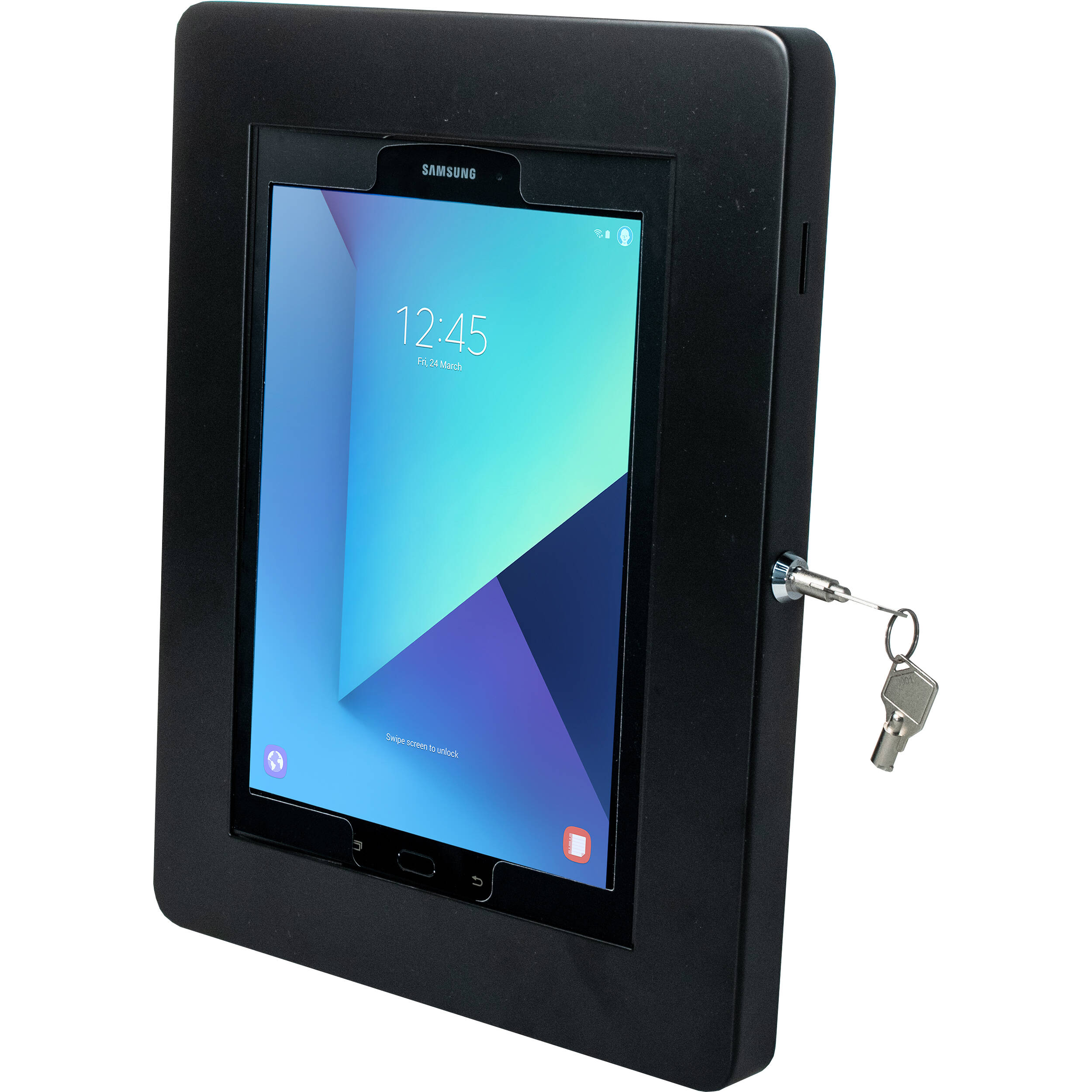 CTA Digital premium large locking wall mount in black for iPad Pro 12.9 and Surface Pro — view 4