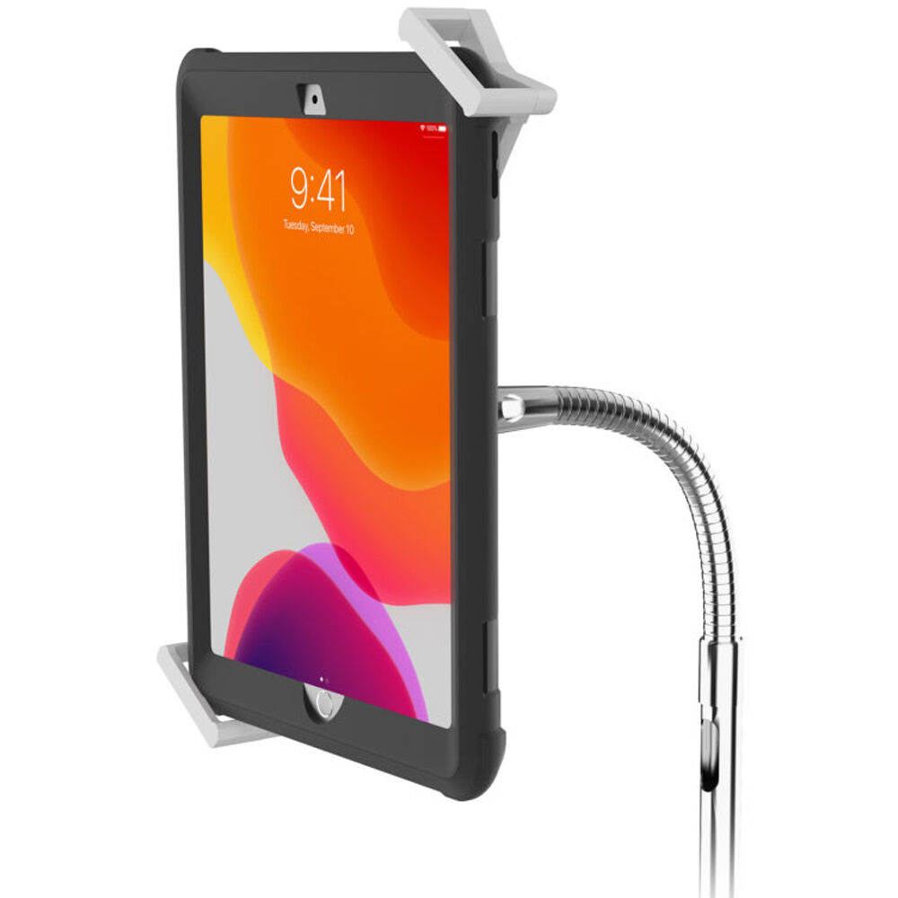 CTA Digital heavy-duty medical mobile floor stand for 7-13 inch tablets with height adjustment — view 2