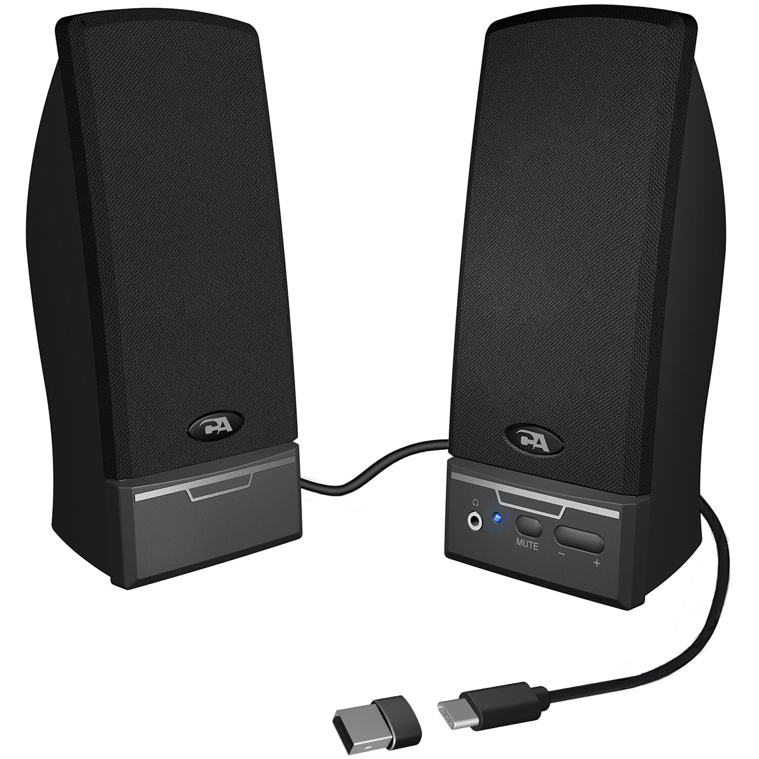 Cyber Acoustics USB 2.0 desktop speaker system with satellite controls — view 5